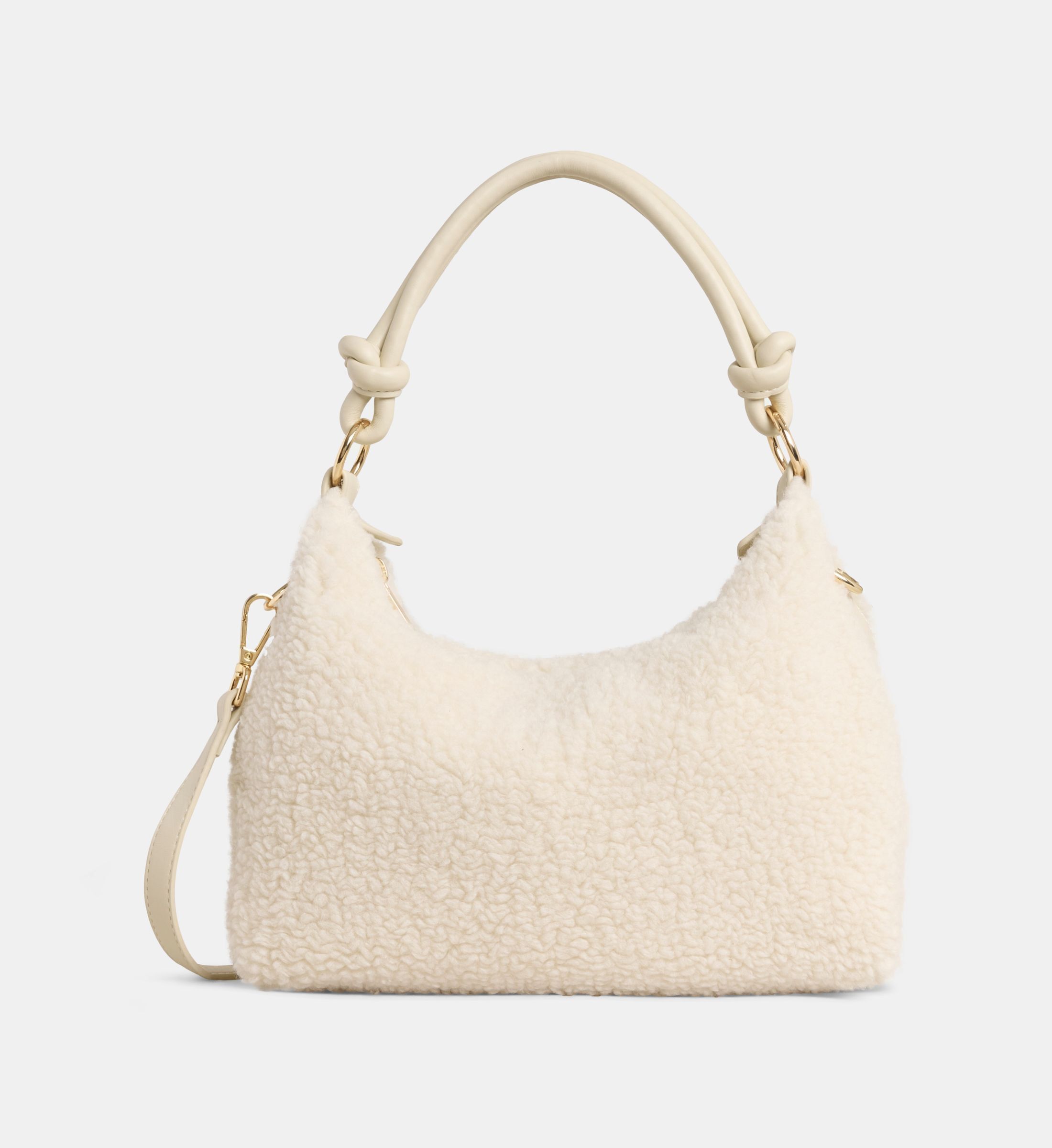 Sac à main shea bandoulière effet shearling, GALERIES LAFAYETTE