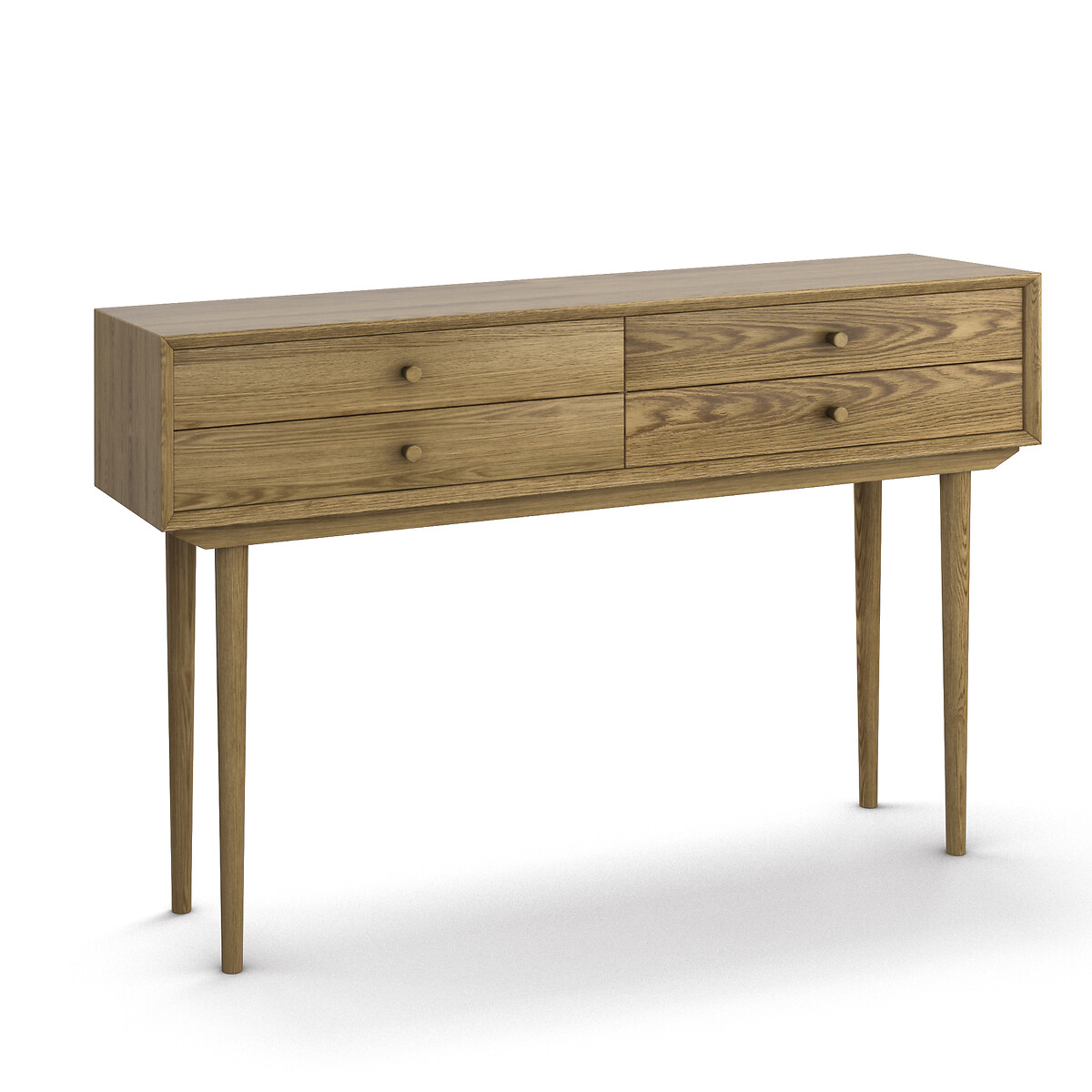 Console vintage, 4 tiroirs, quilda La Redoute Interieurs chêne La Redoute