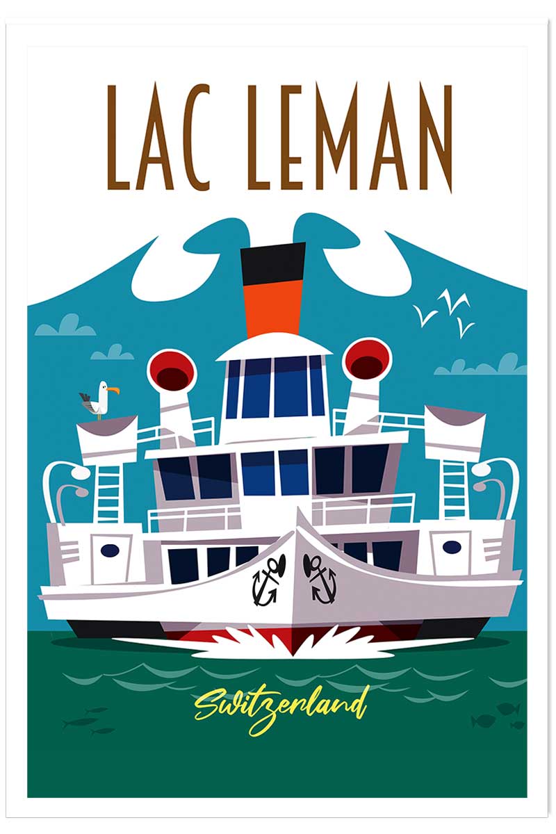 Poster de le lac leman, HEXOA
