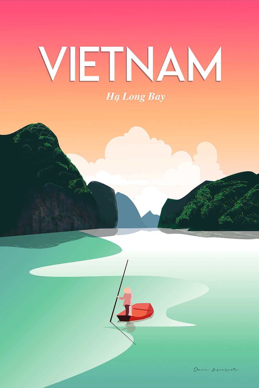 Tableau voyage Vietnam Baie Halong, HEXOA
