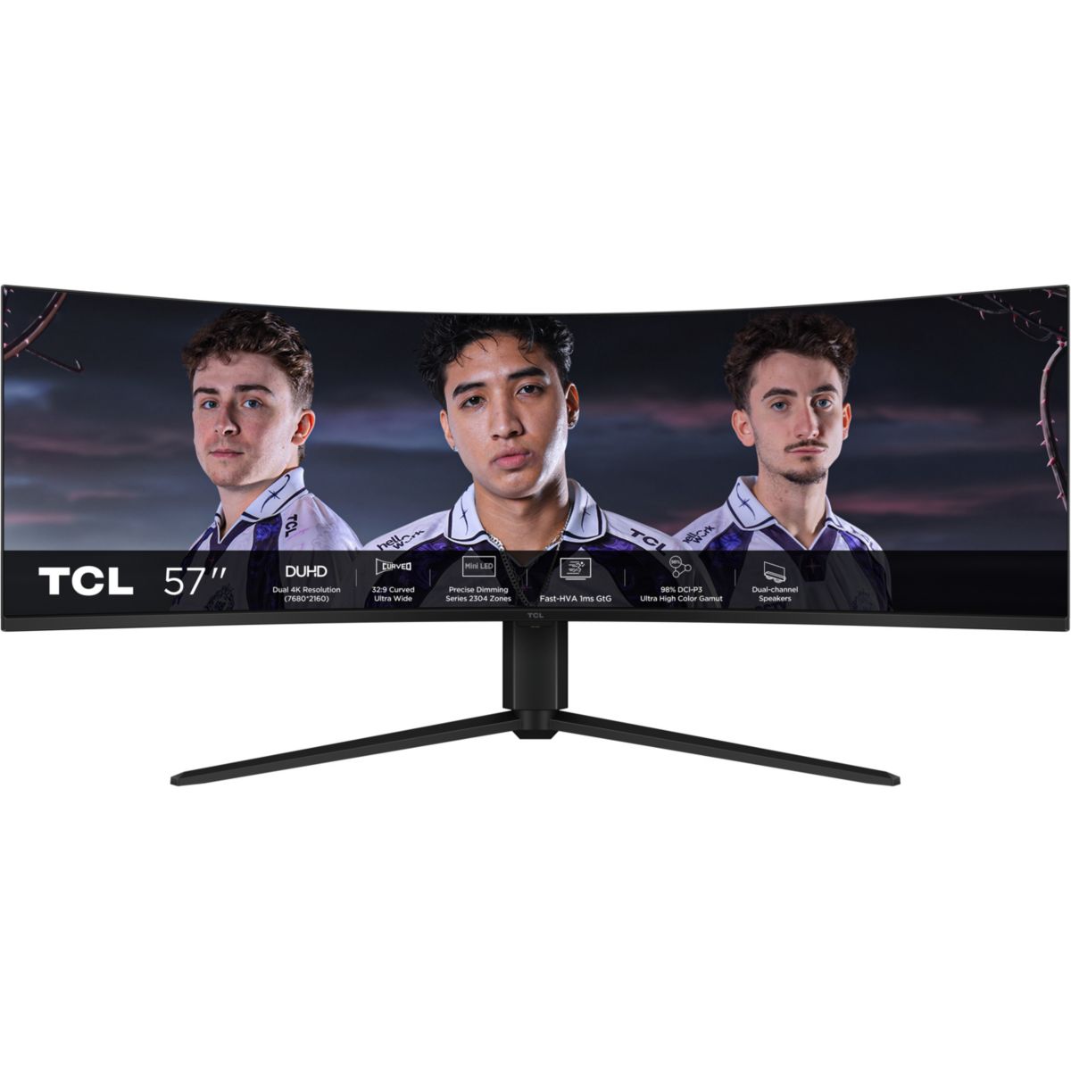 Ecran PC Gamer 57R94 57" Incurvé 1000R DUHD 120Hz VA MiniLED HDR 1000 AMD FreeSync, TCL