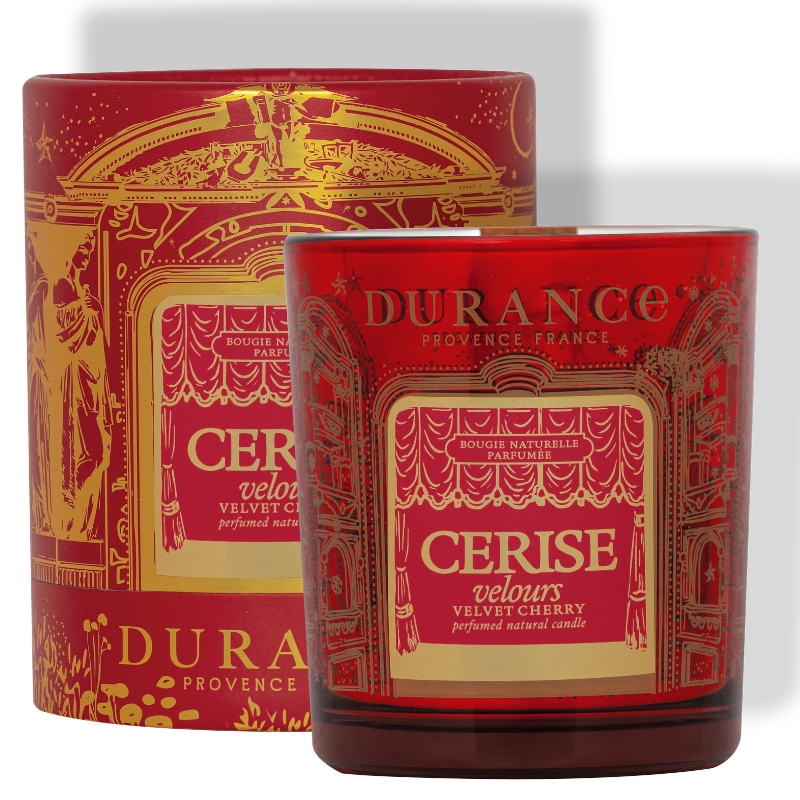Bougie Mèche en Bois Cerise Velours, DURANCE