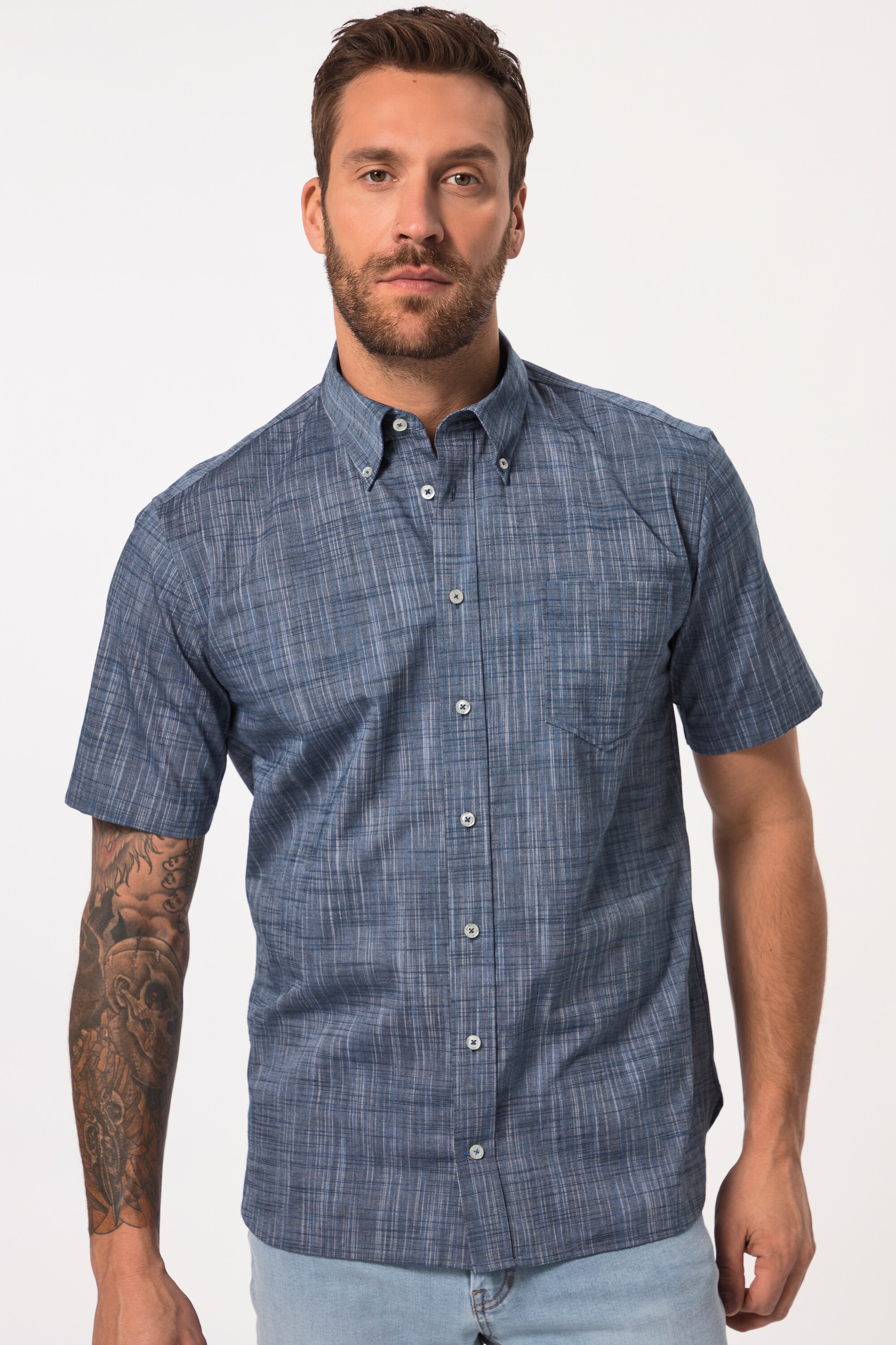 Chemise à Carreaux Manches Courtes Croft & Barrow - Taille S Homme - Couleur Rose/bleu/blanc - Stretch - Très Bon état