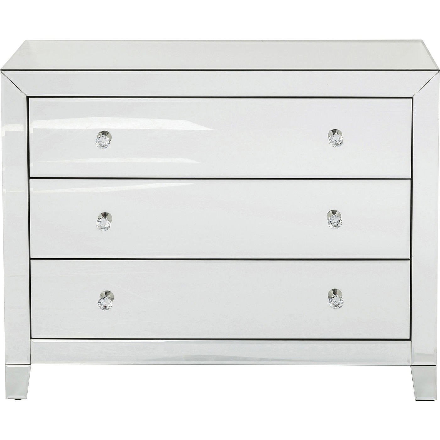 Commode 3 tiroirs en verre miroir, LUXURY, KARE DESIGN