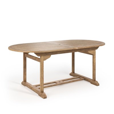 8-14 Seater Teak Table with 2 Foldaway Extension L LA REDOUTE INTERIEURS