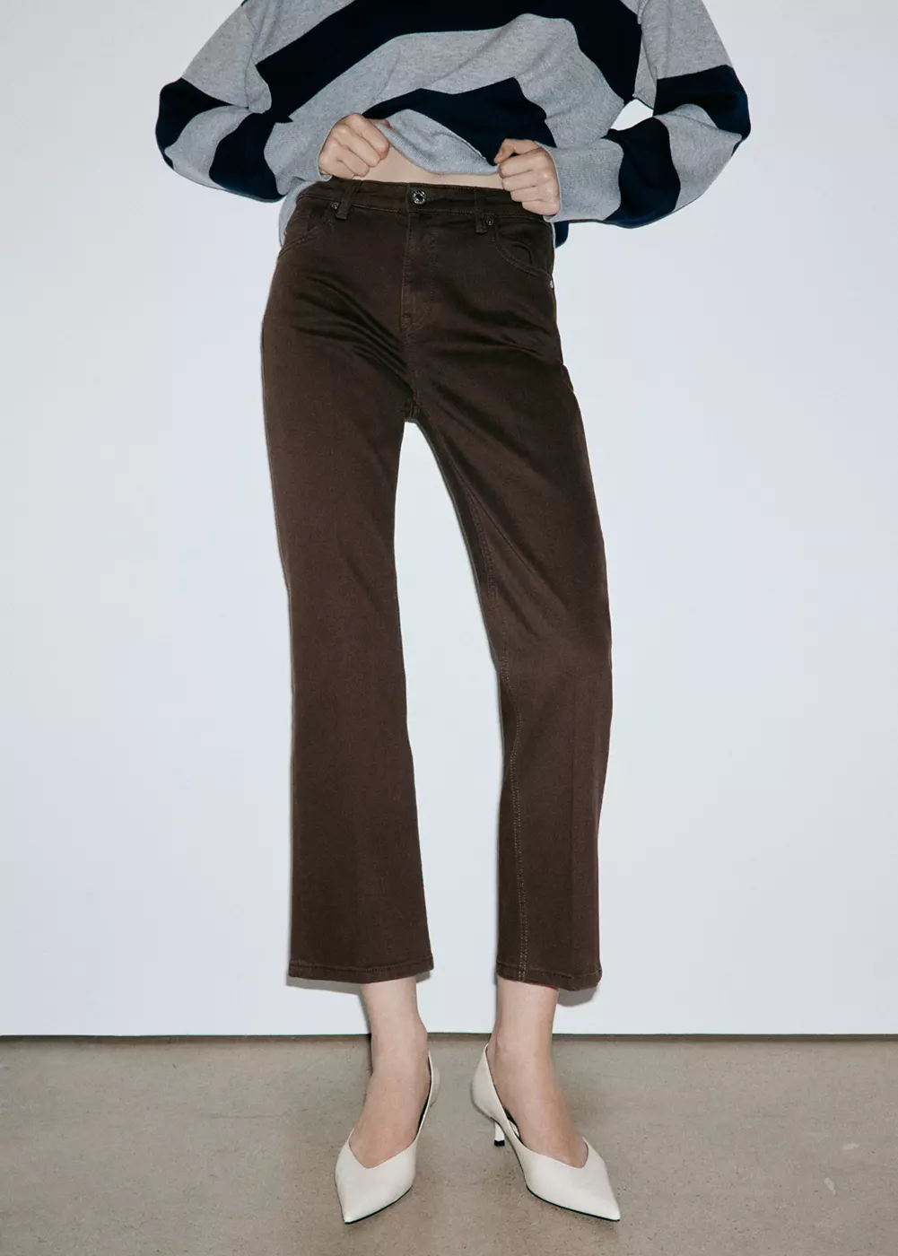 Jean Sienna flare crop, MANGO