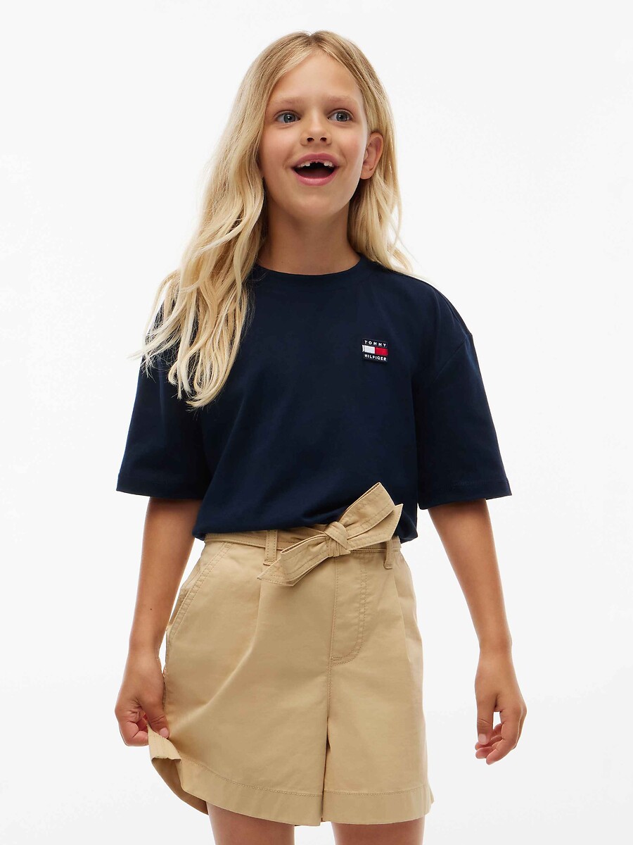 T-shirt manches courtes, logo brodé, TOMMY HILFIGER