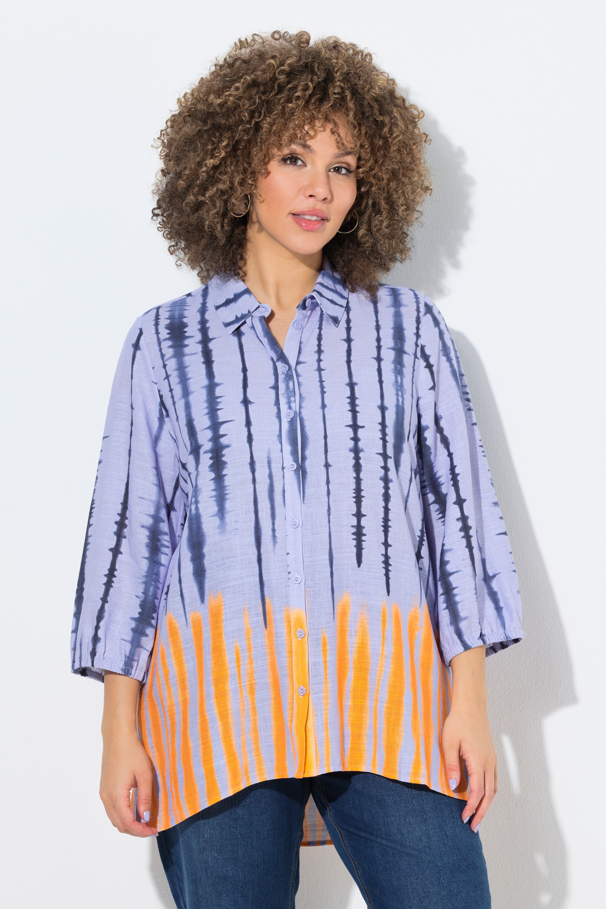 Chemisier en lin mélangé, imprimé Batik, ULLA POPKEN