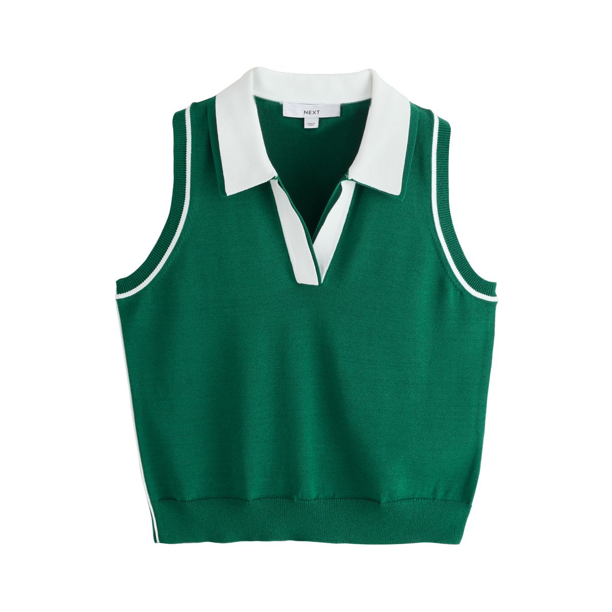 Polo élégant sans manches en maille, NEXT