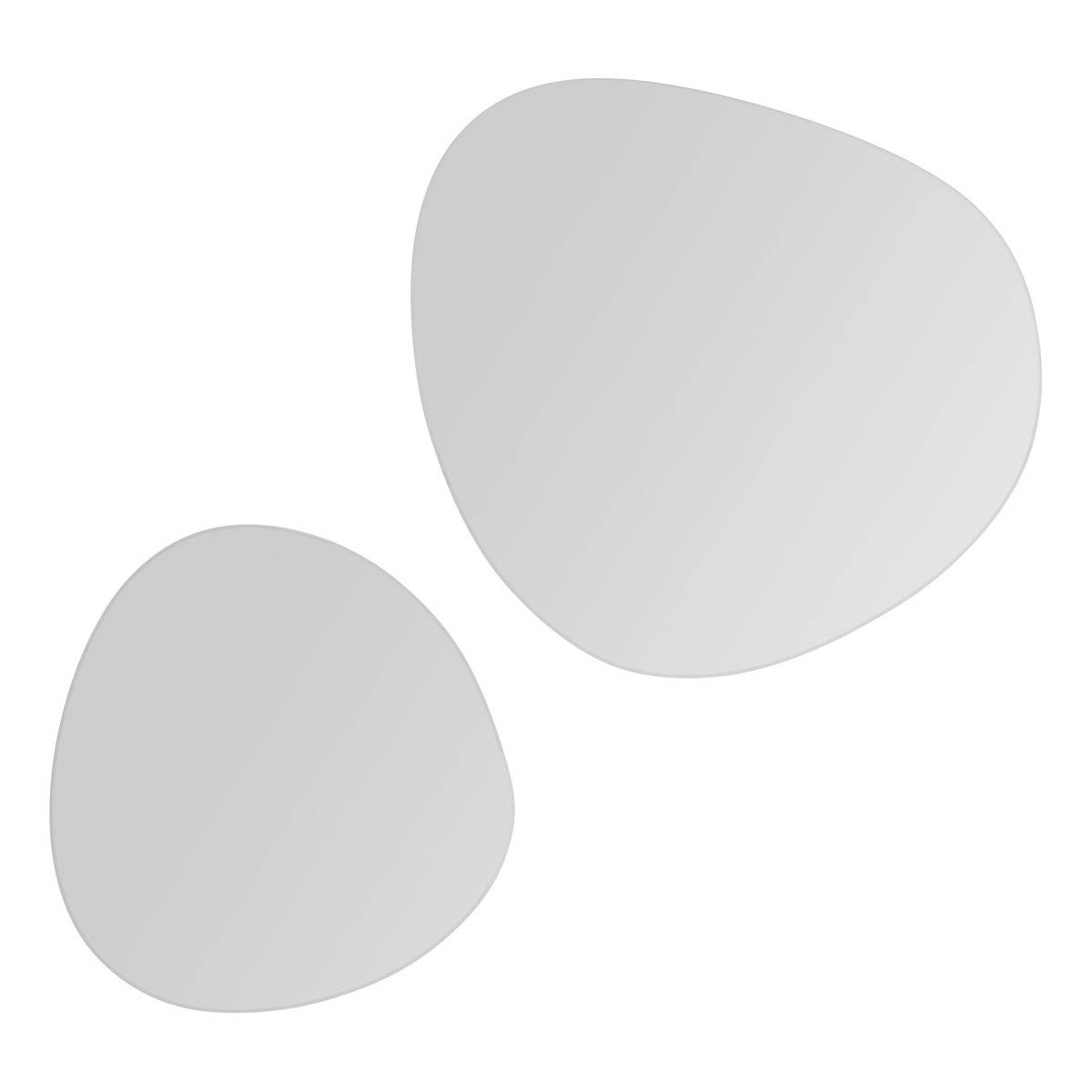 Lot de 2 miroirs adhésifs formes galets 30/40cm MIROIR, 5FIVE SIMPLY SMART