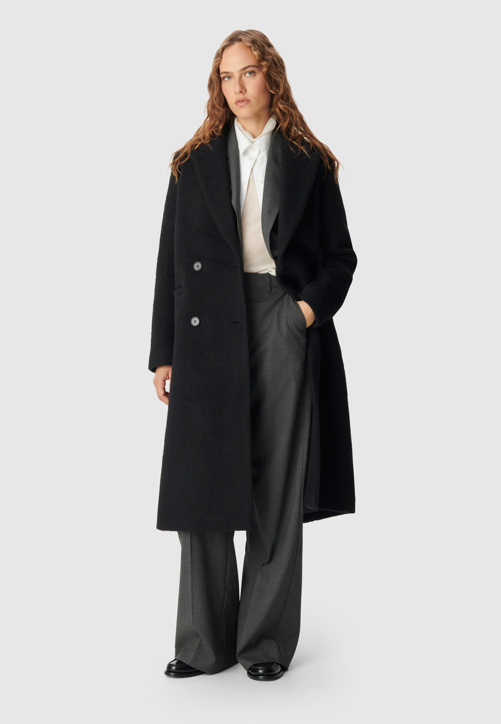Manteau long effet poilu, IKKS