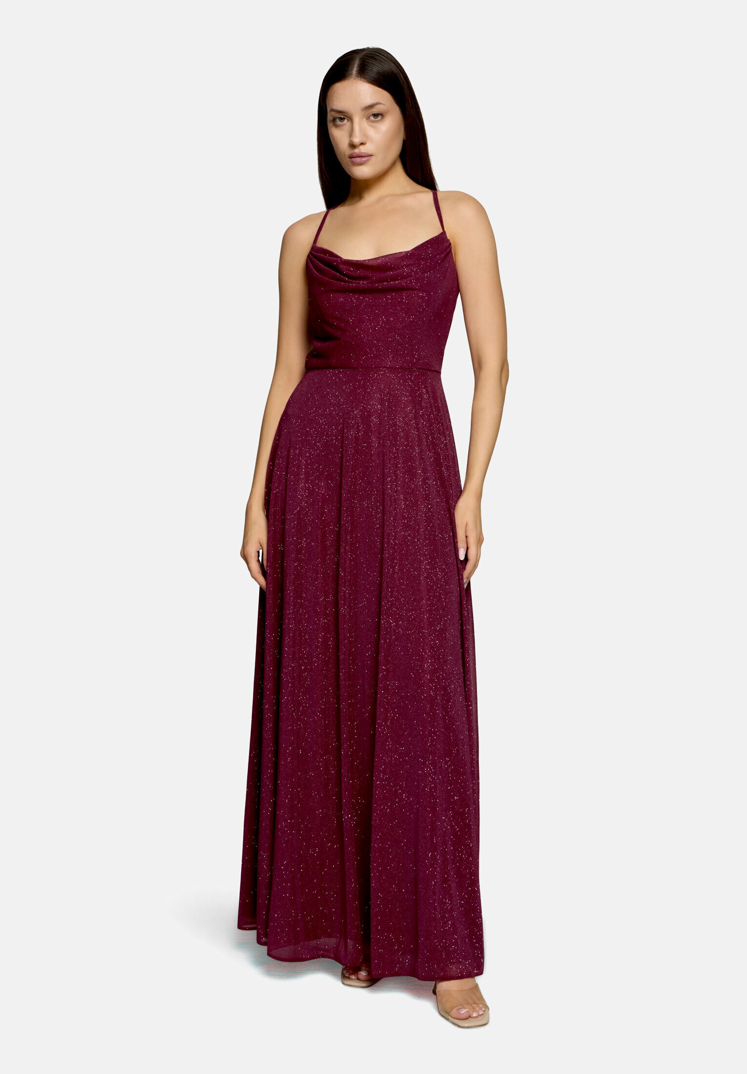Robe de soirée à encolure bénitier, VERA MONT