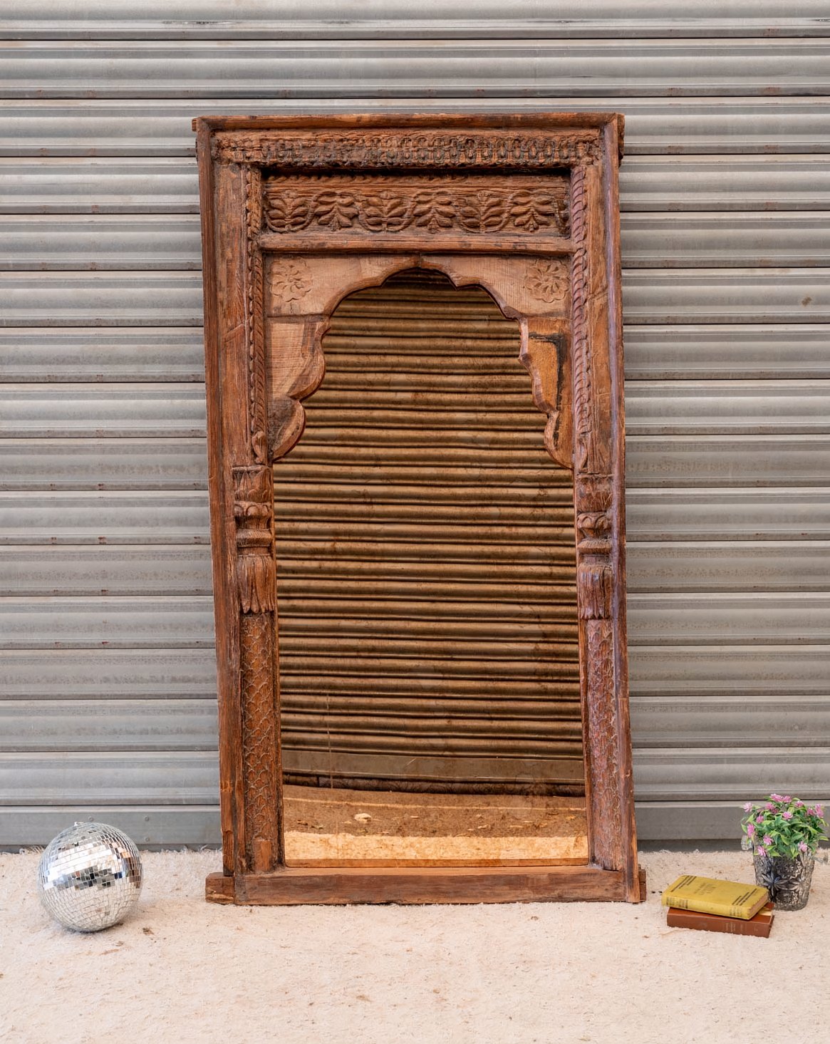 Grand miroir en bois Georges N°1307 - Bon état, DEBONGOUT