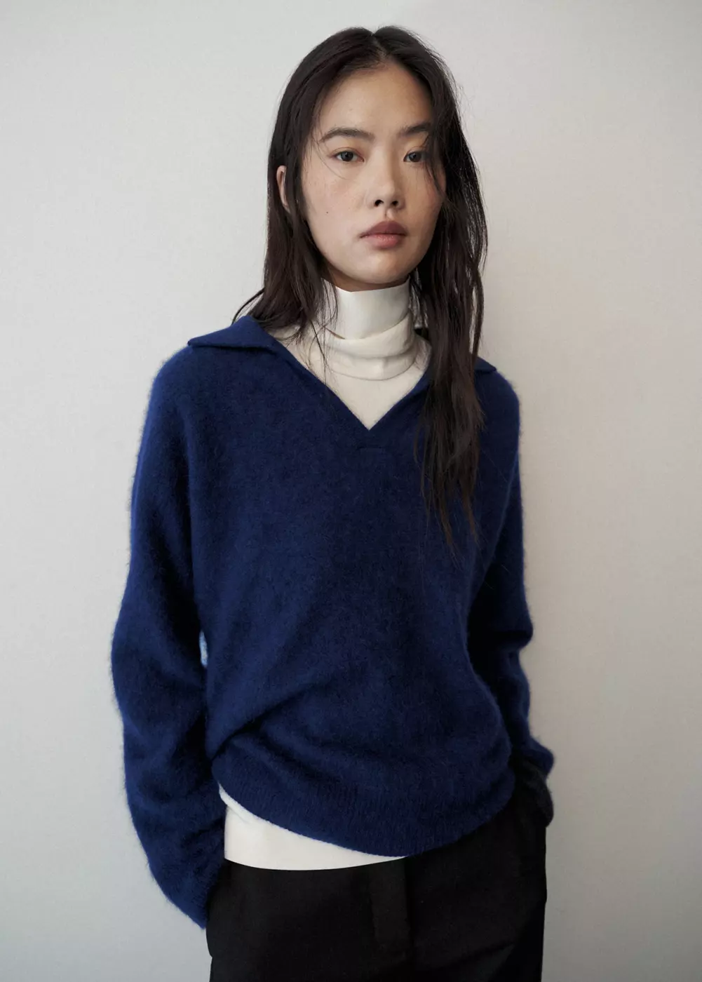 Pull 100% laine col polo, MANGO