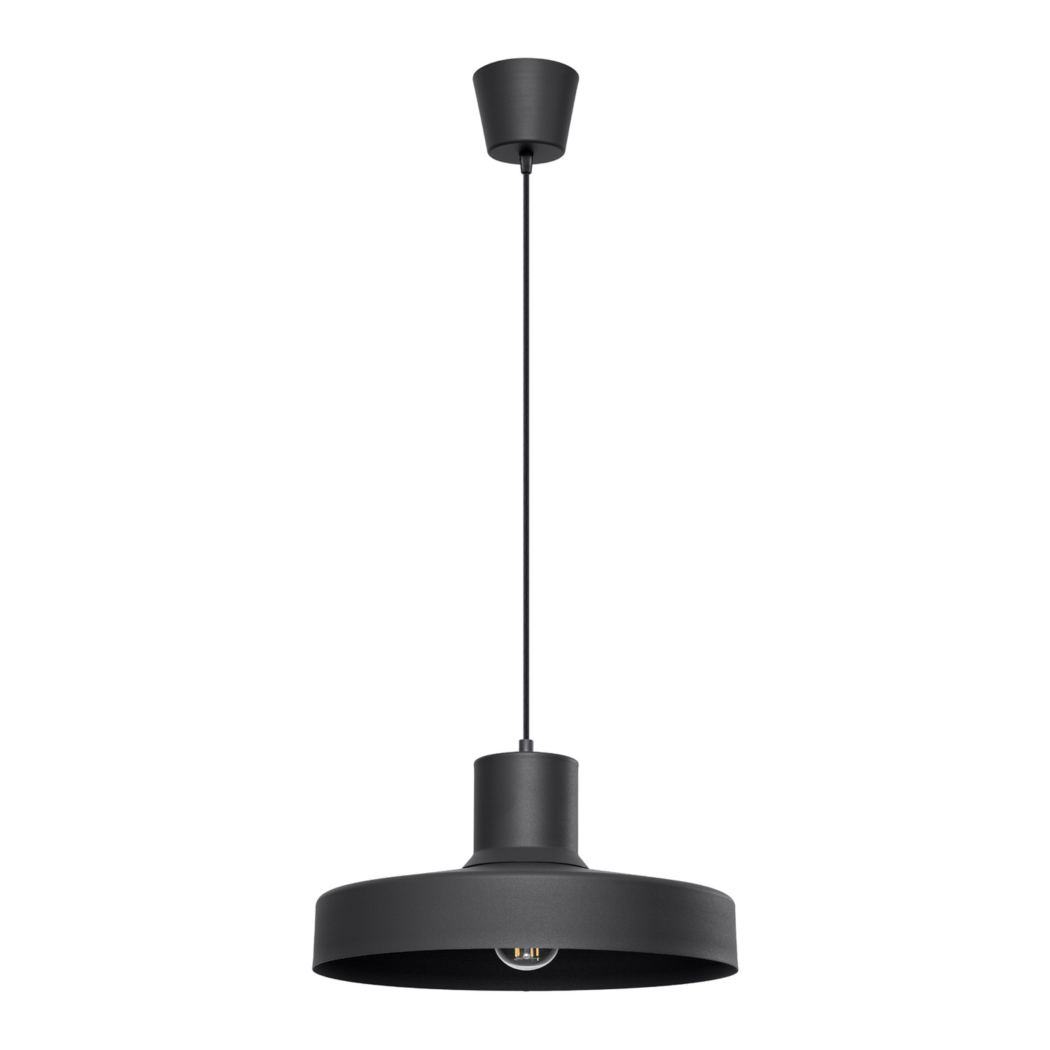 Suspension Acier Noir E27 1 Bilo, EDEN