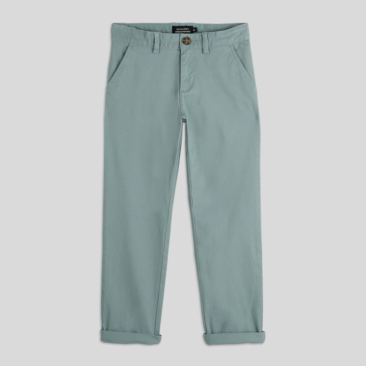Pantalon chino uni en coton bio Monoprix La Redoute