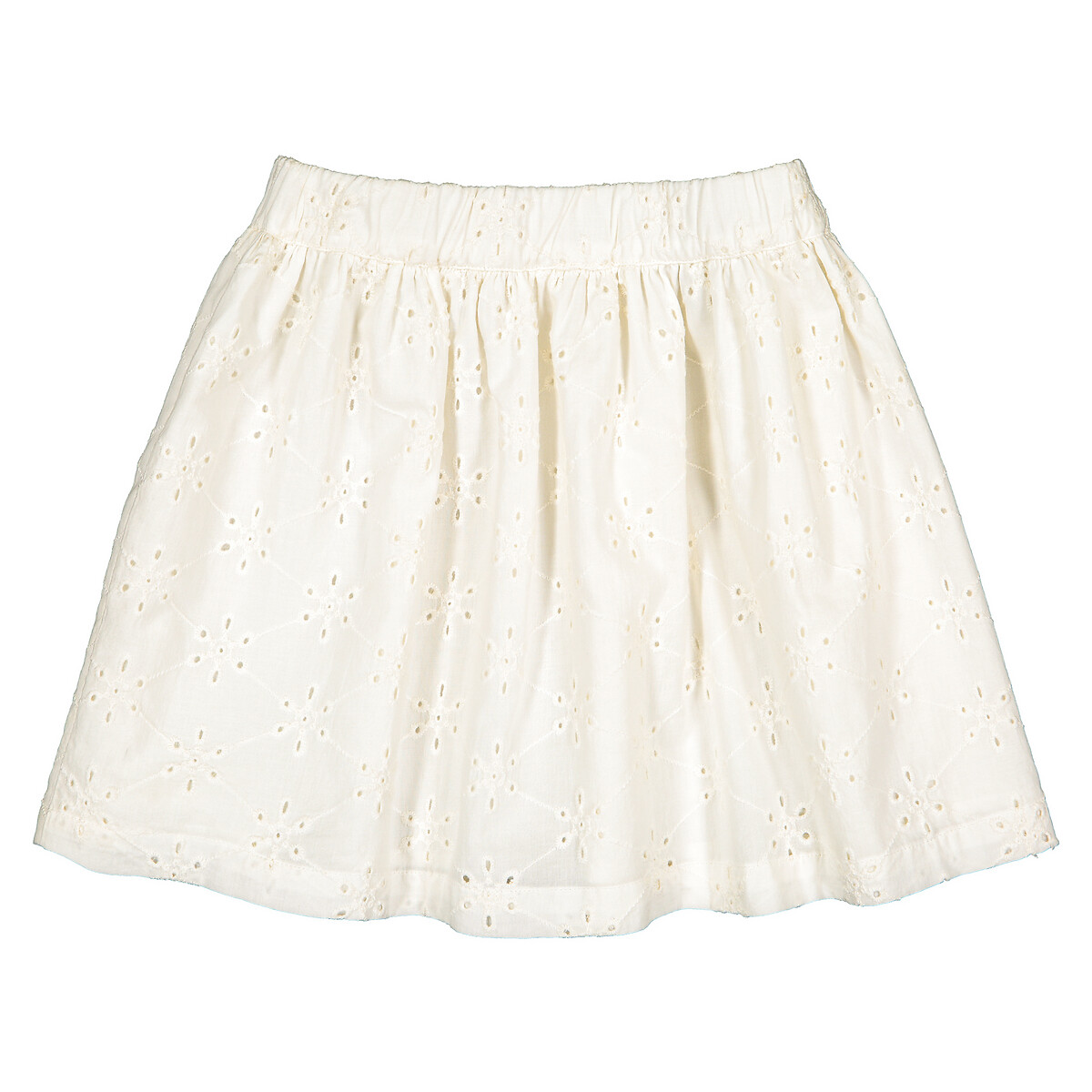 Cotton Mini Skirt in Broderie Anglaise, 3-12 Years