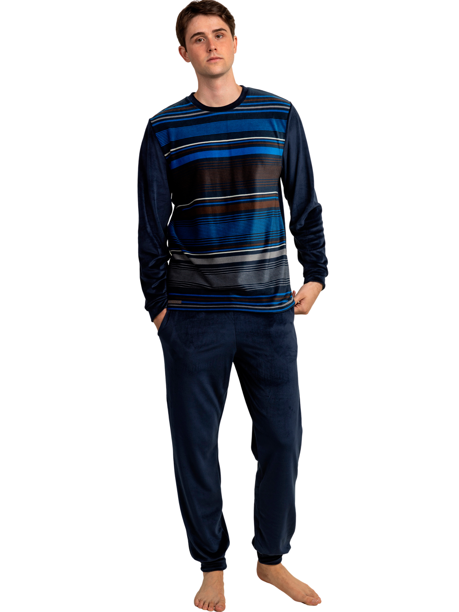 Pyjama velours pantalon top manches longues Glazure, ADMAS