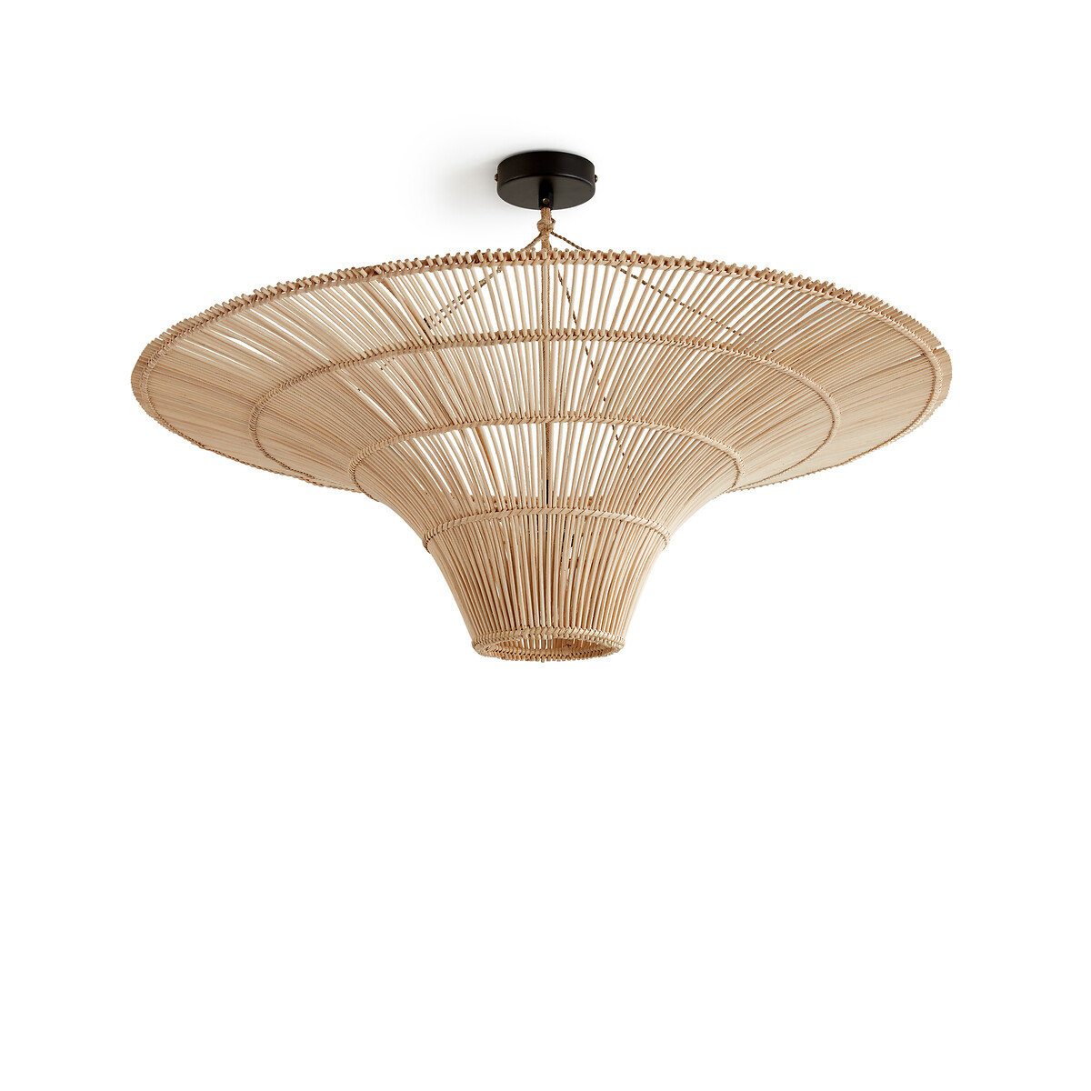 Suspension/plafonnier en rotin Ø80 cm, Junita