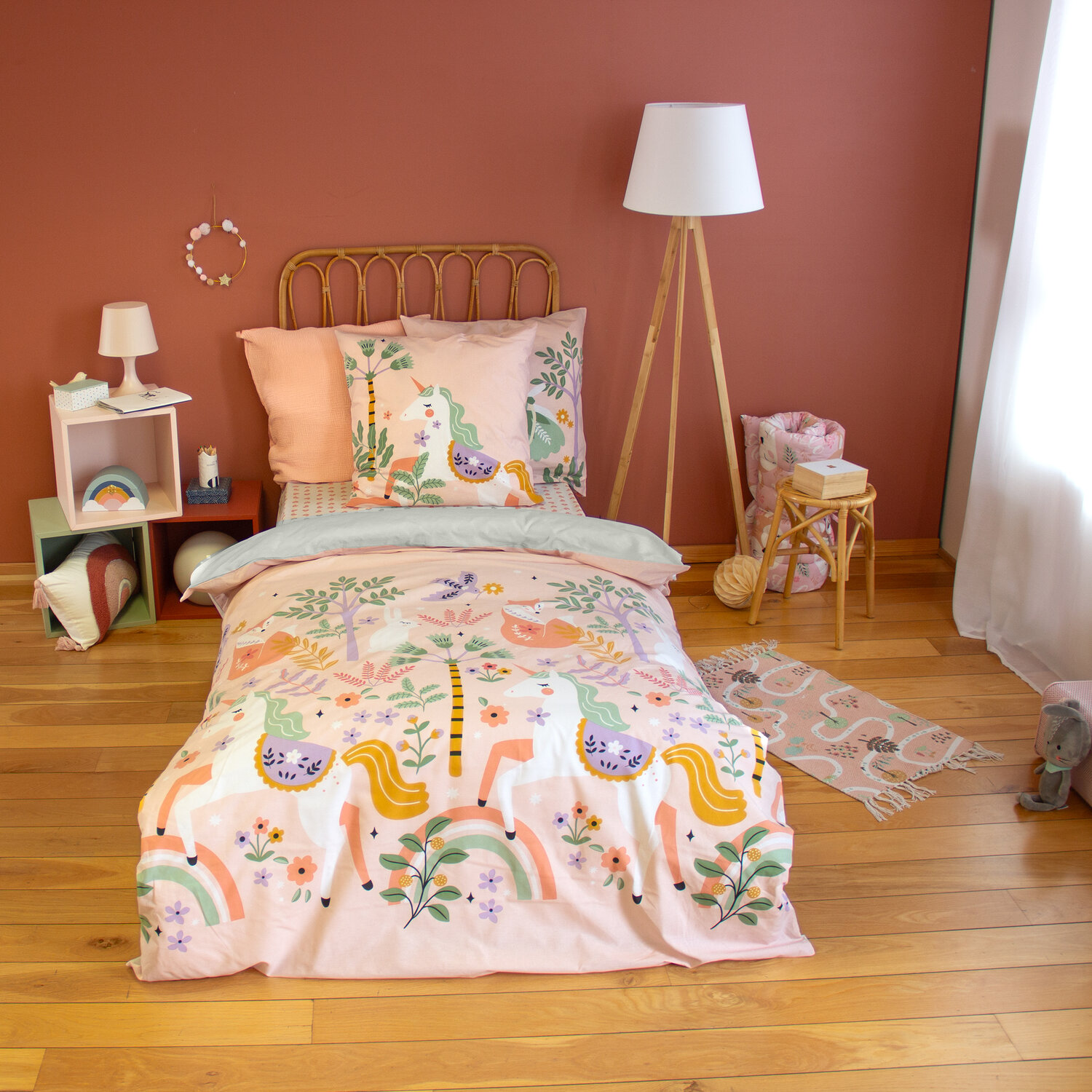 Parure de lit enfant coton, LICORNE, C DESIGN HOME TEXTILE