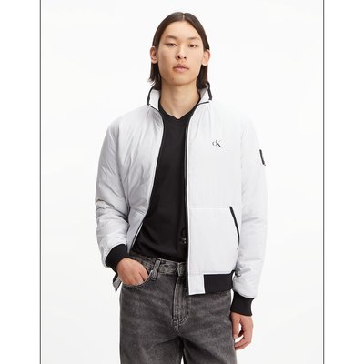 Zip-Up Harrington Jacket with Pockets and High Neck CALVIN KLEIN JEANS