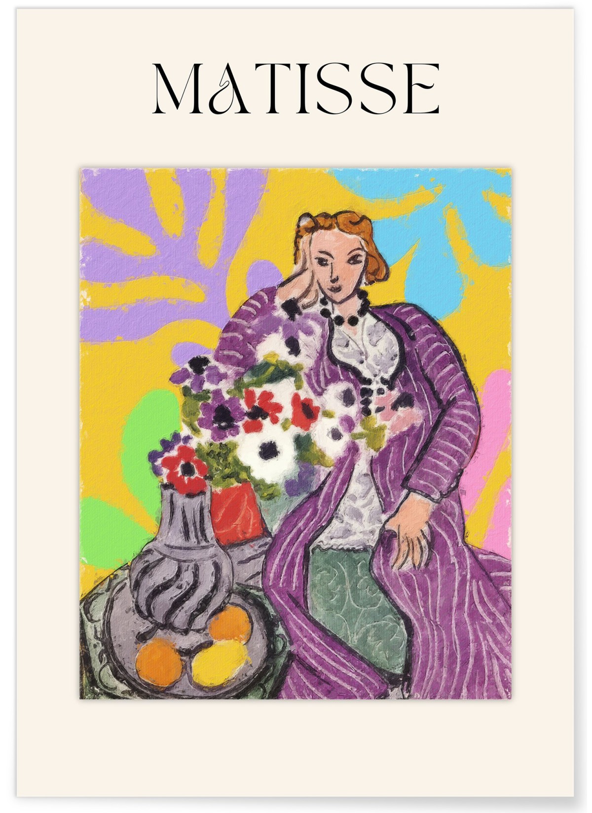 Affiche Matisse - Femme et Fleurs, L'AFFICHERIE