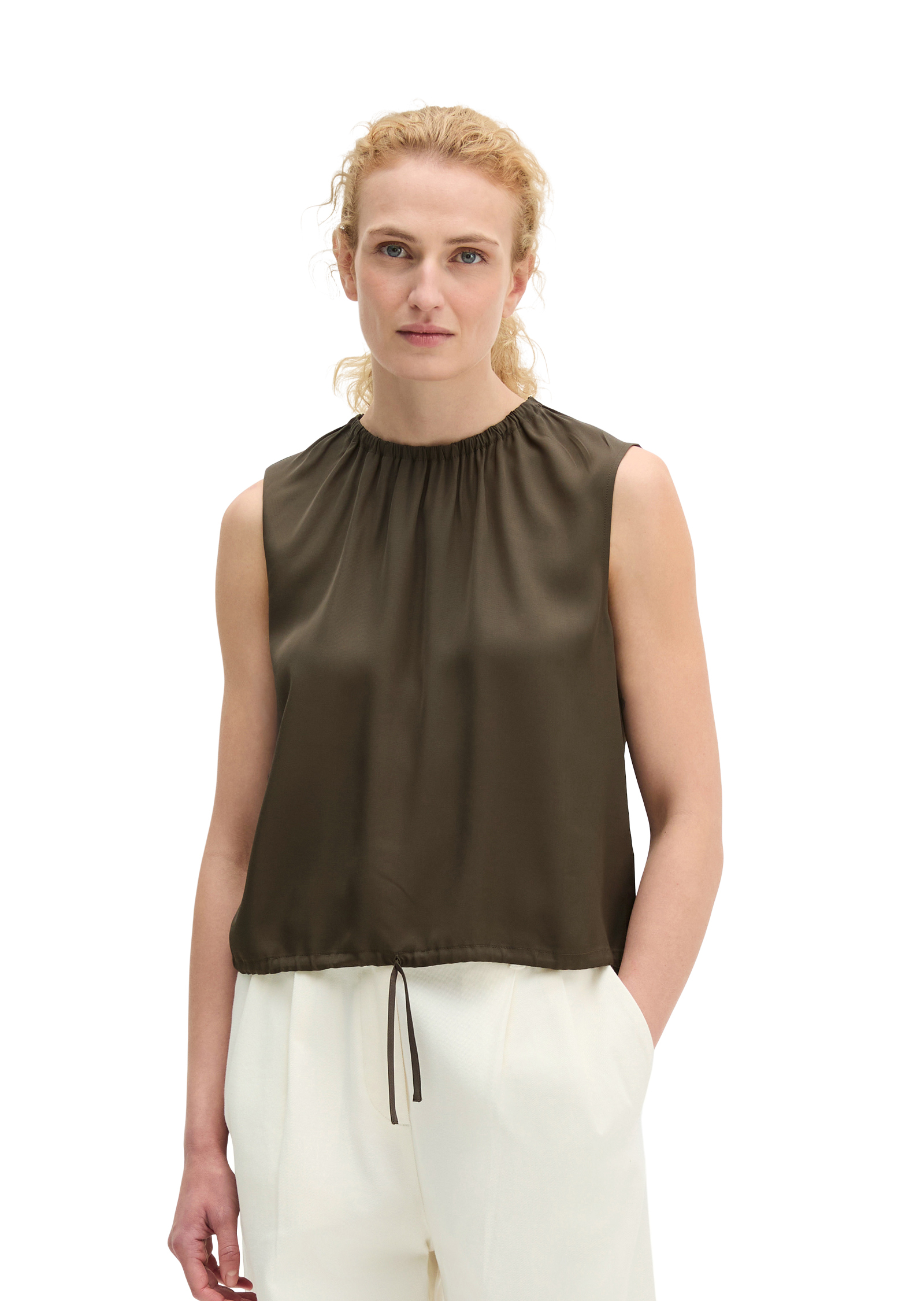 Blouse sans manches avec cordon de serrage relaxed en LENZING™ ECOVERO™, MARC O'POLO