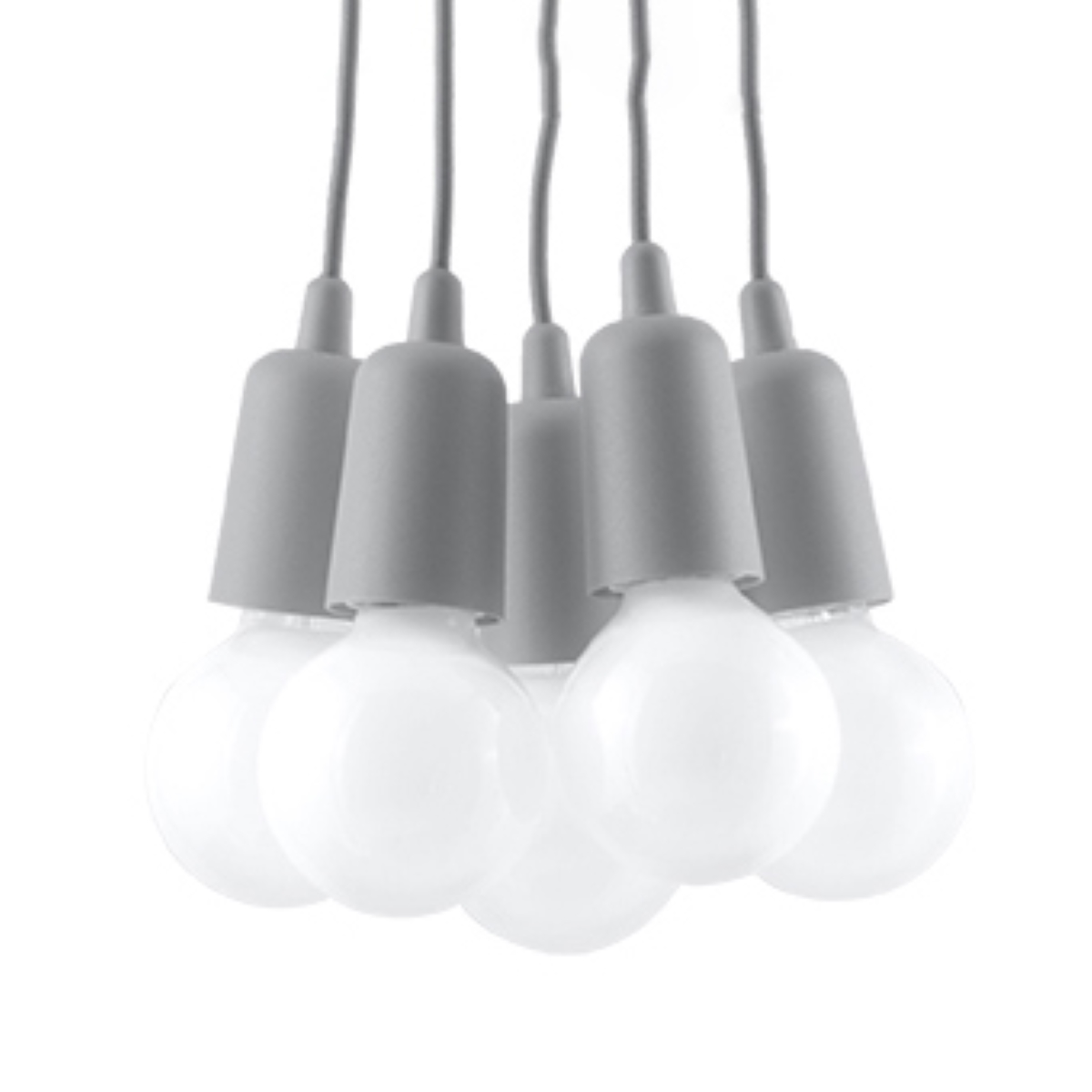 Suspension PVC Gris E27 5 Diego, EDEN