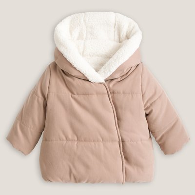Warme jas met kap, gevoerd in pluche tricot LA REDOUTE COLLECTIONS