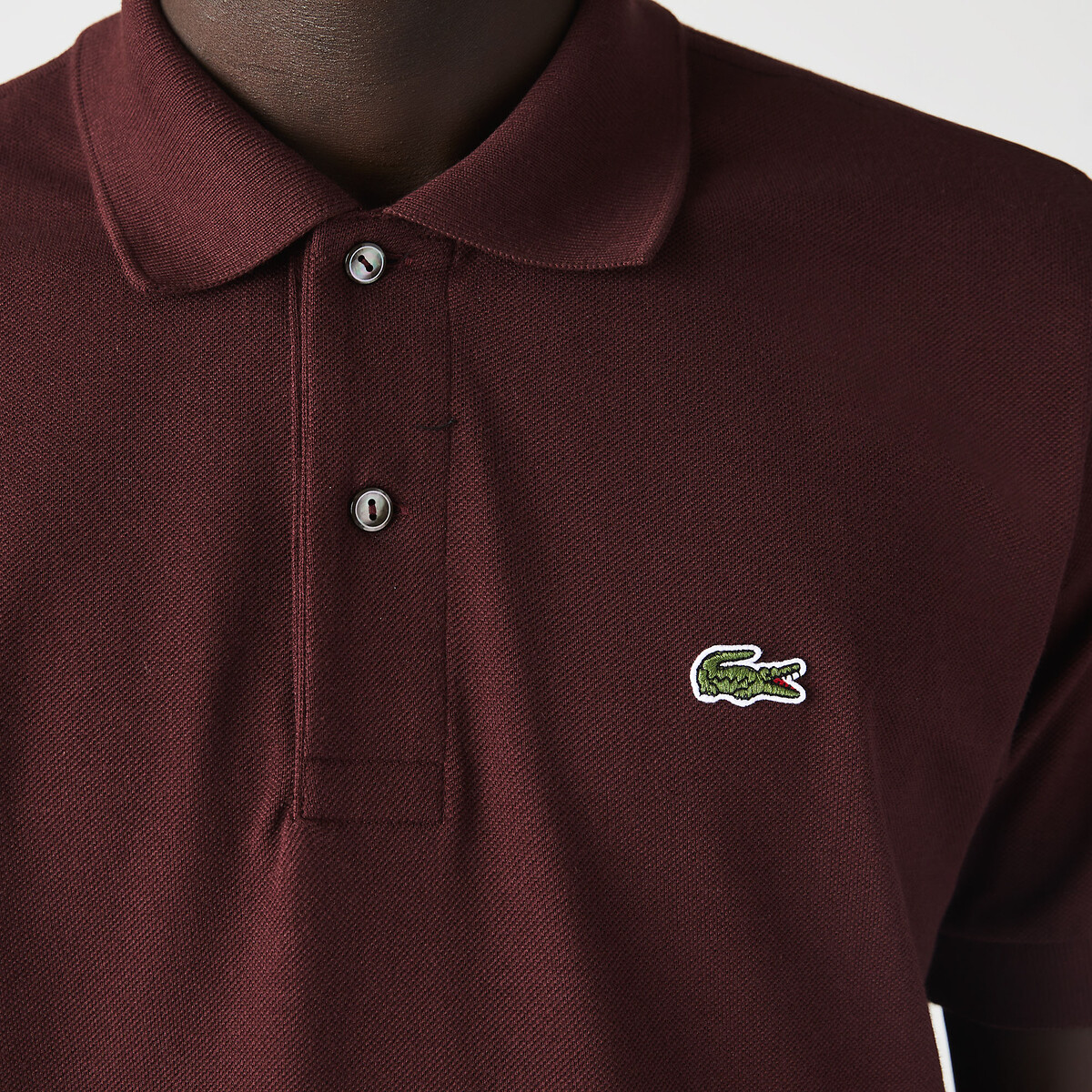 lacoste polo maroon