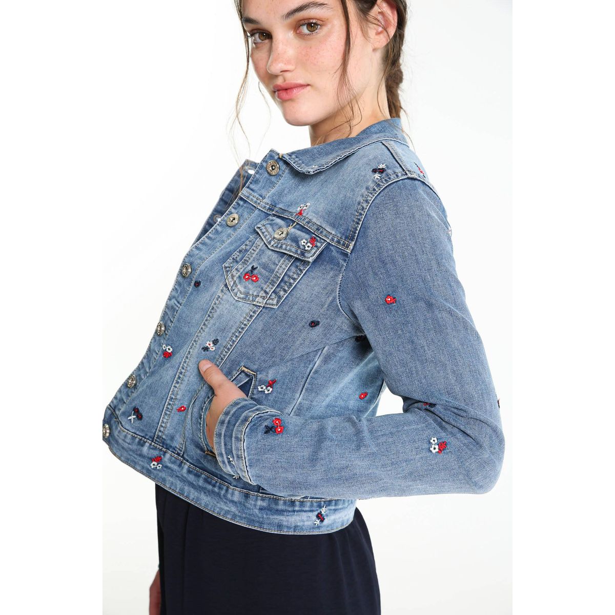Veste Matelassée Femme Imprimée Florale - Blouson Court Léger, Pour Mi-saison - 8