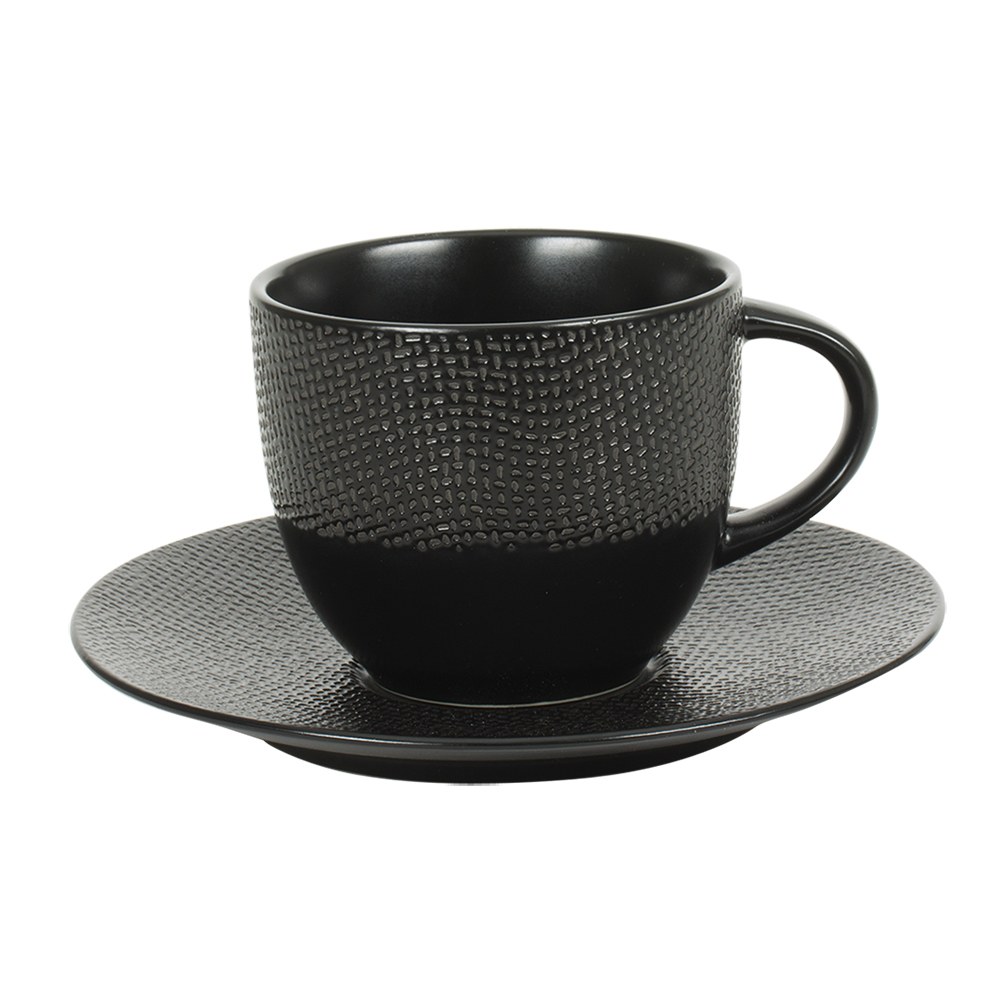 Tasse à thé et sous-tasse Vésuvio 22 cl (lot de 6), TABLE PASSION