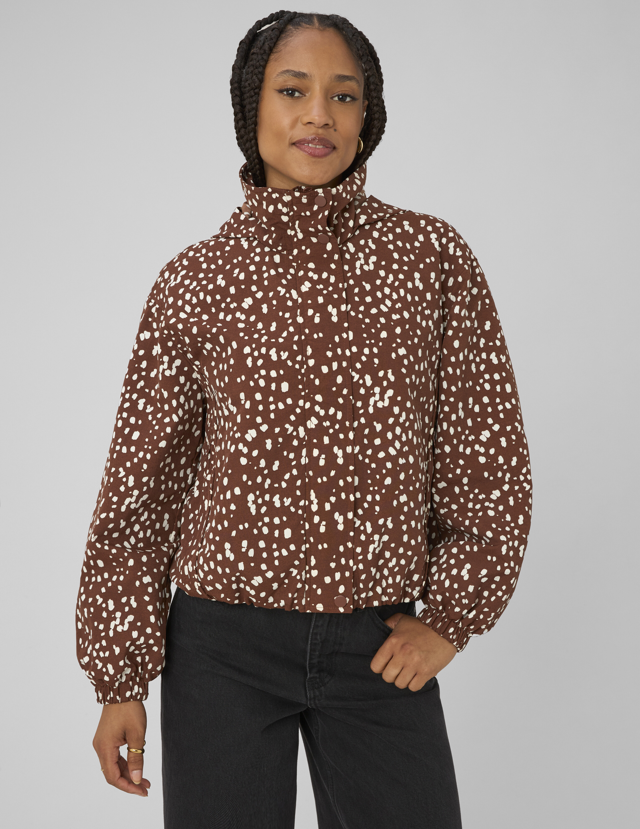Blouson léger imprimé, BZB