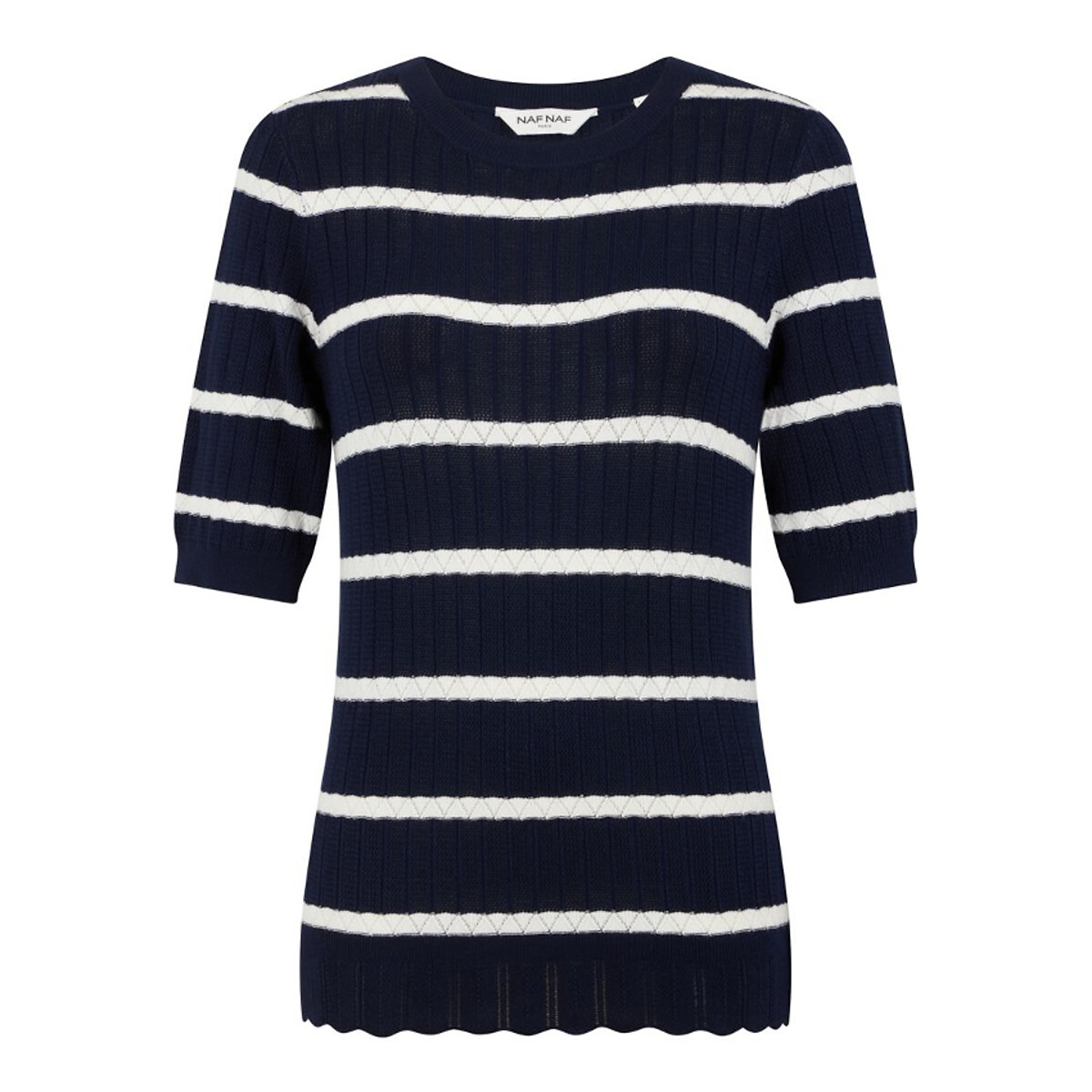 Breton Striped Jumper with Short Sleeves