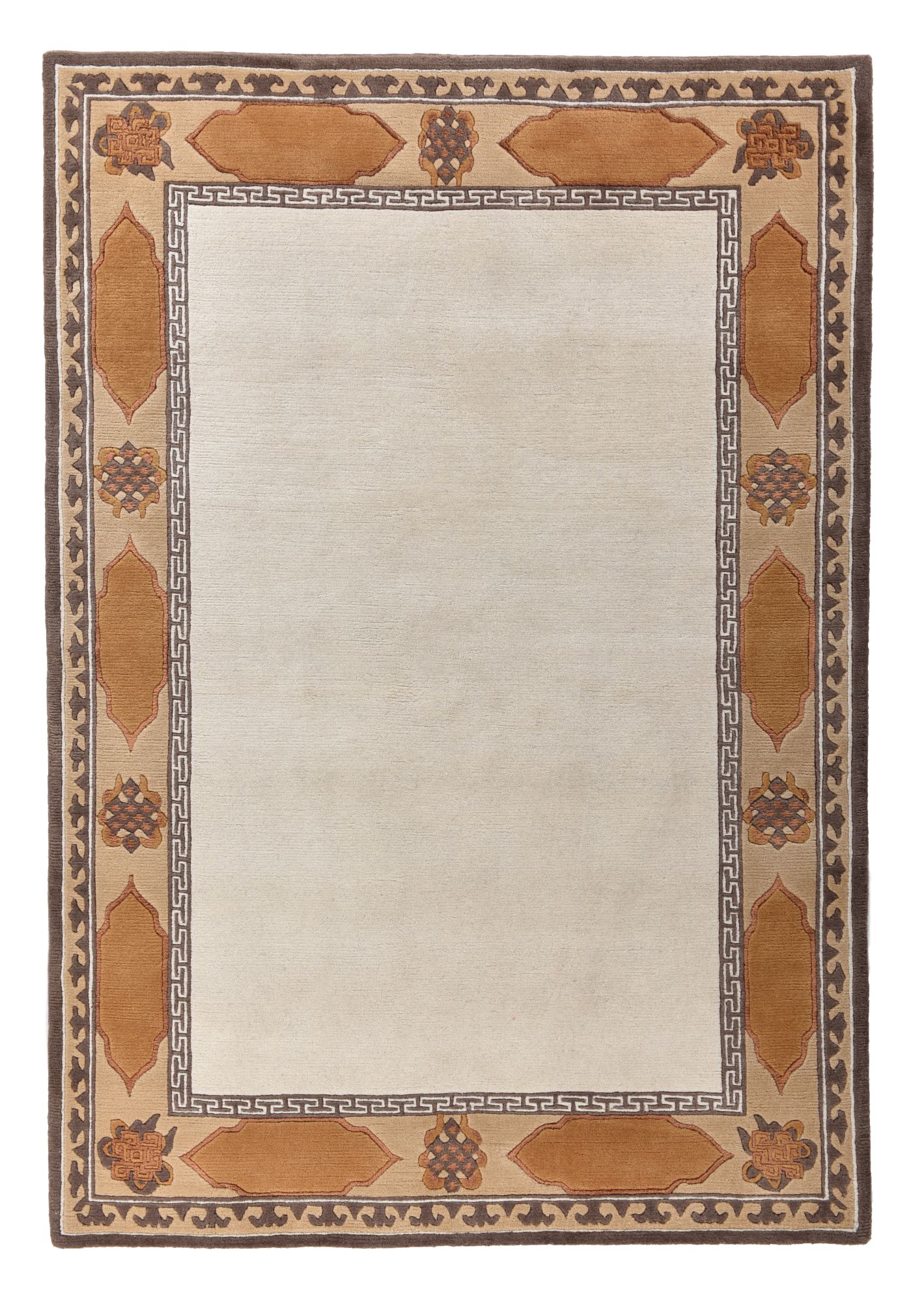 Tapis salon Gundaka noué main en laine, THEKO