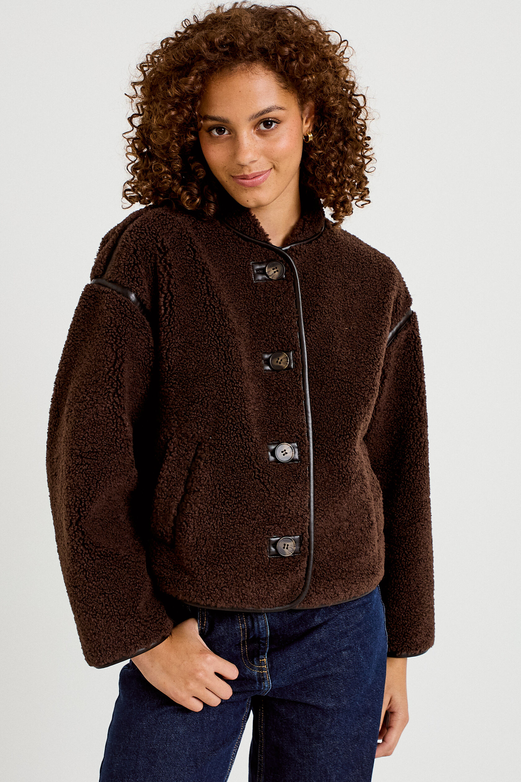 Veste effet polaire manches longues, CACHE CACHE
