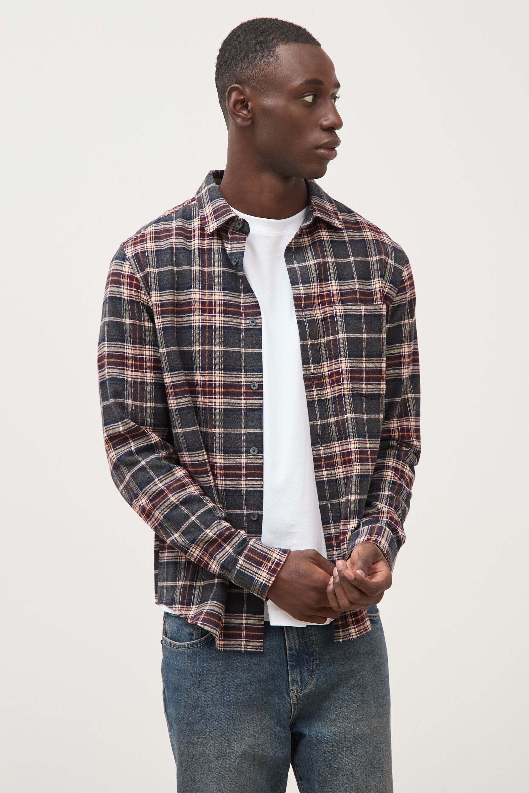 Chemise col classique manches longues, BONOBO