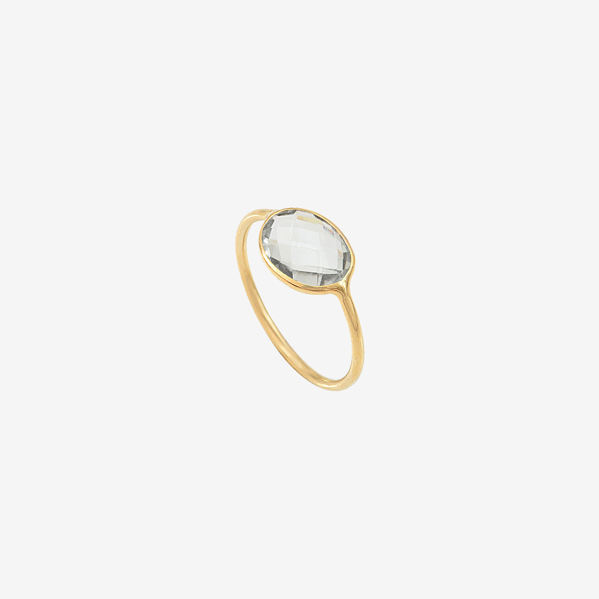 Bague plaqué or - serti pm, CAROLINE NAJMAN