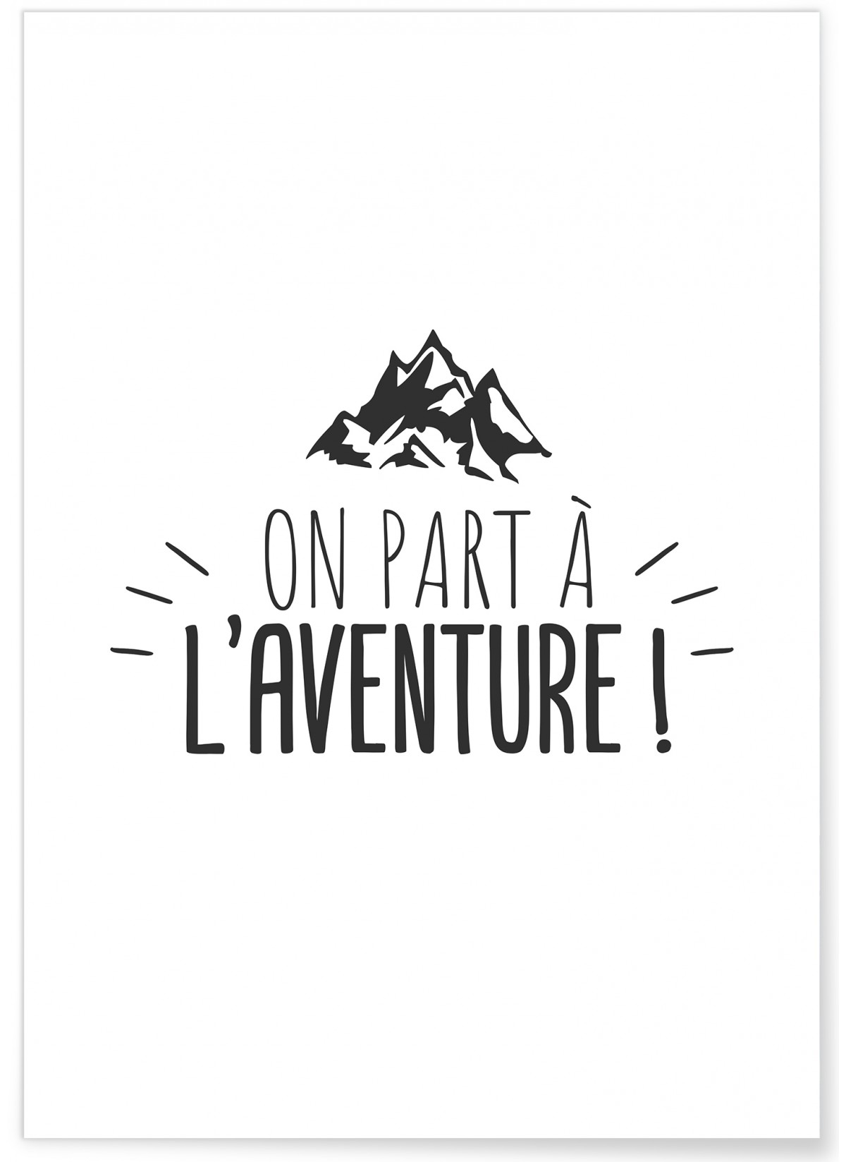 Affiche On part à l'aventure, L'AFFICHERIE