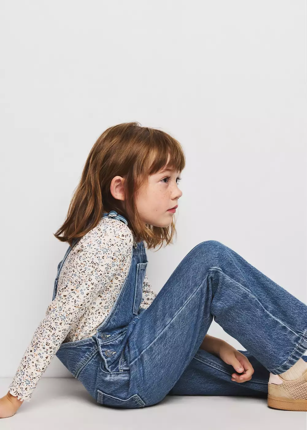 Salopette jean coutures, MANGO BABY