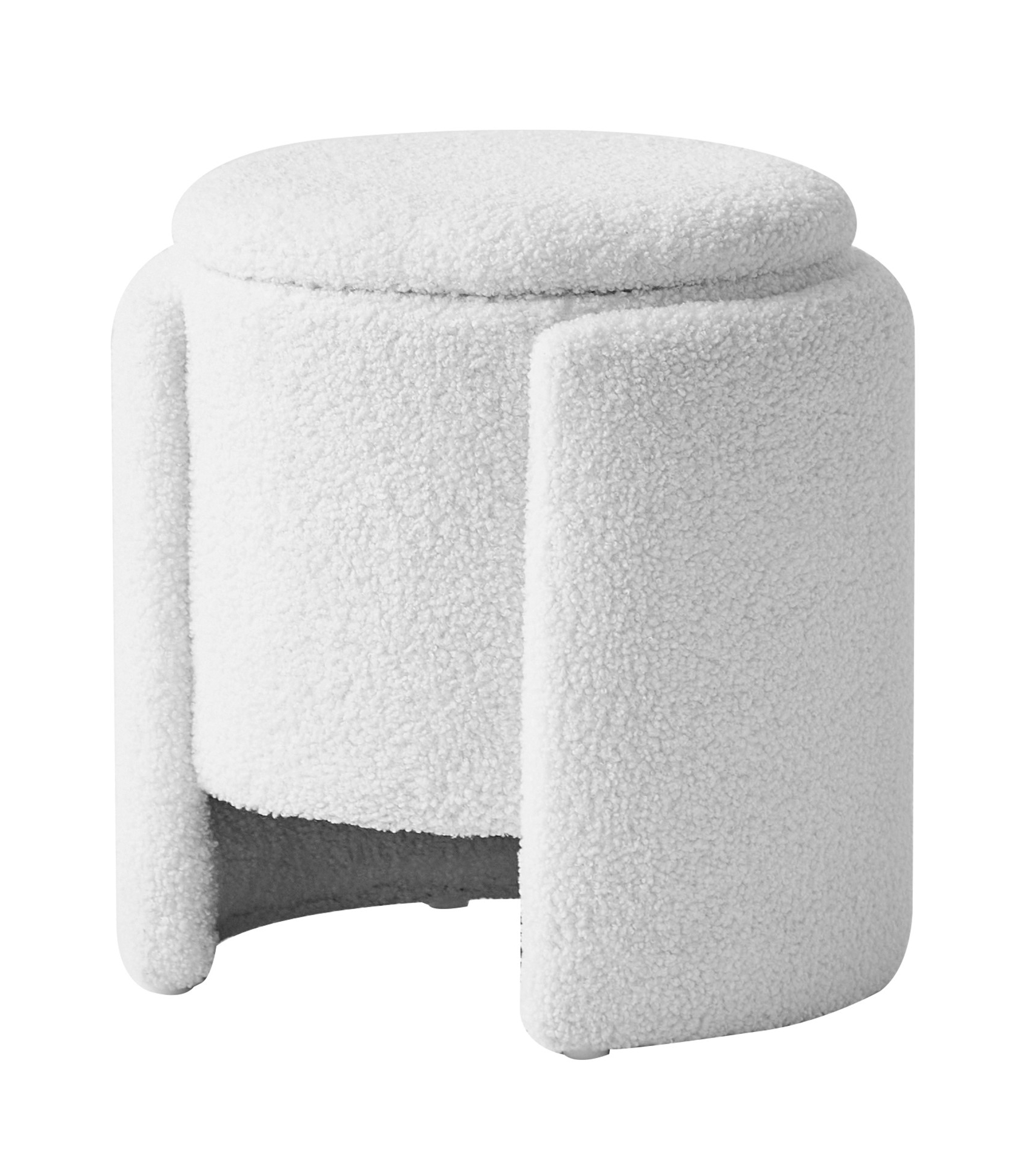Pouf bouclette avec rangement, MOSS, NORDLYS