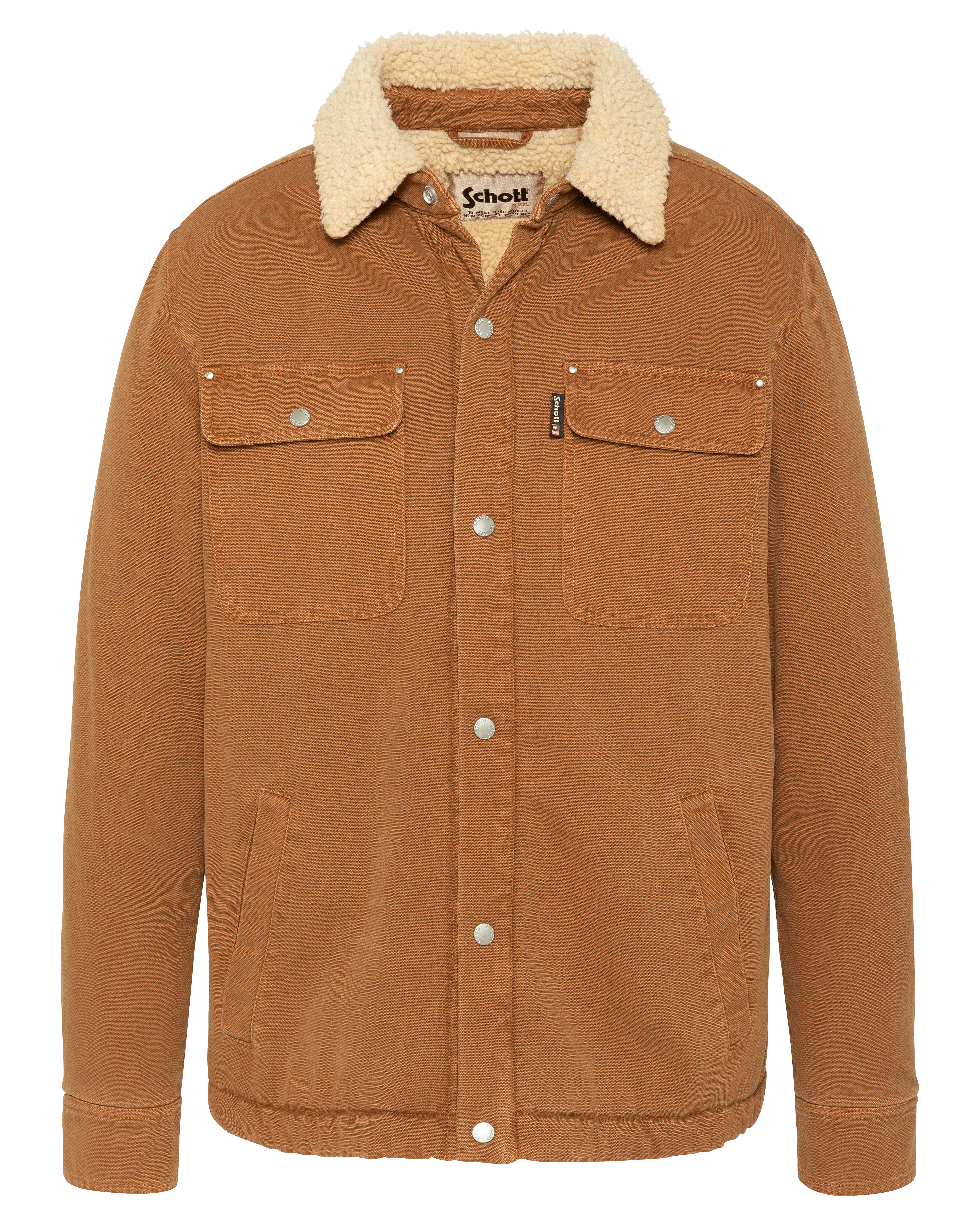 Blouson trucker doublé sherpa, SCHOTT