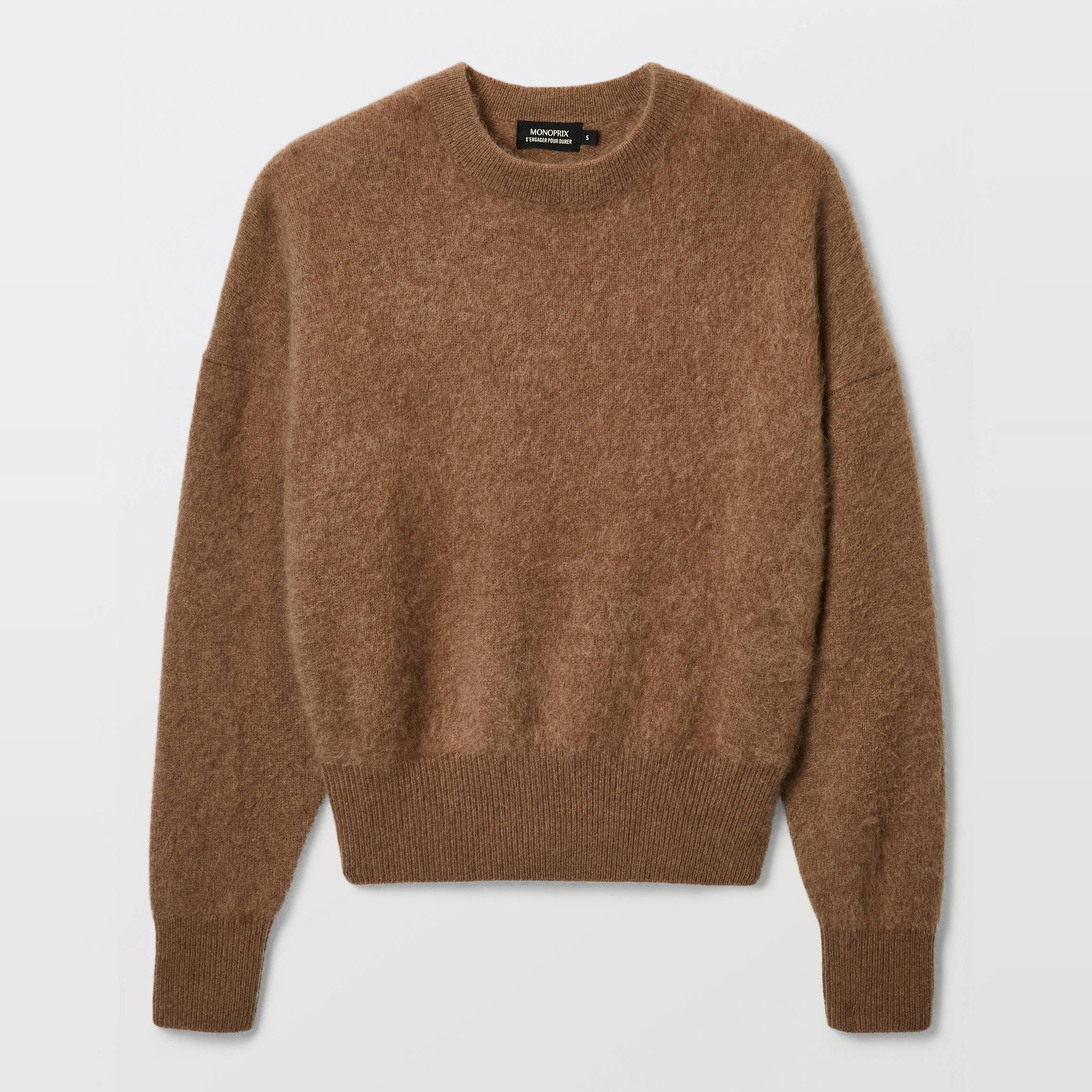 Pull manches longues en cachemire brossé, MONOPRIX