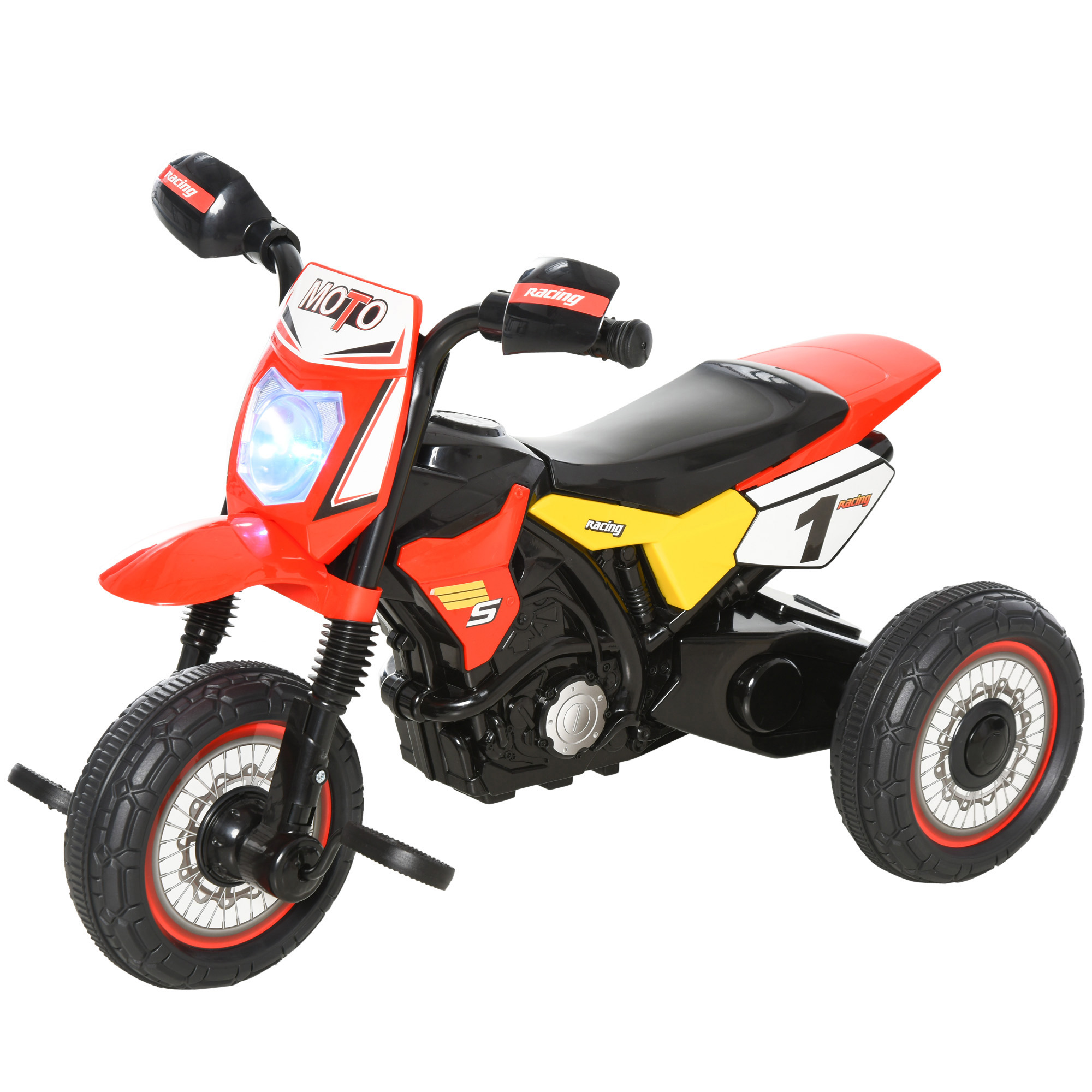 Tricycle pour enfants Plastique Rouge, HOMCOM