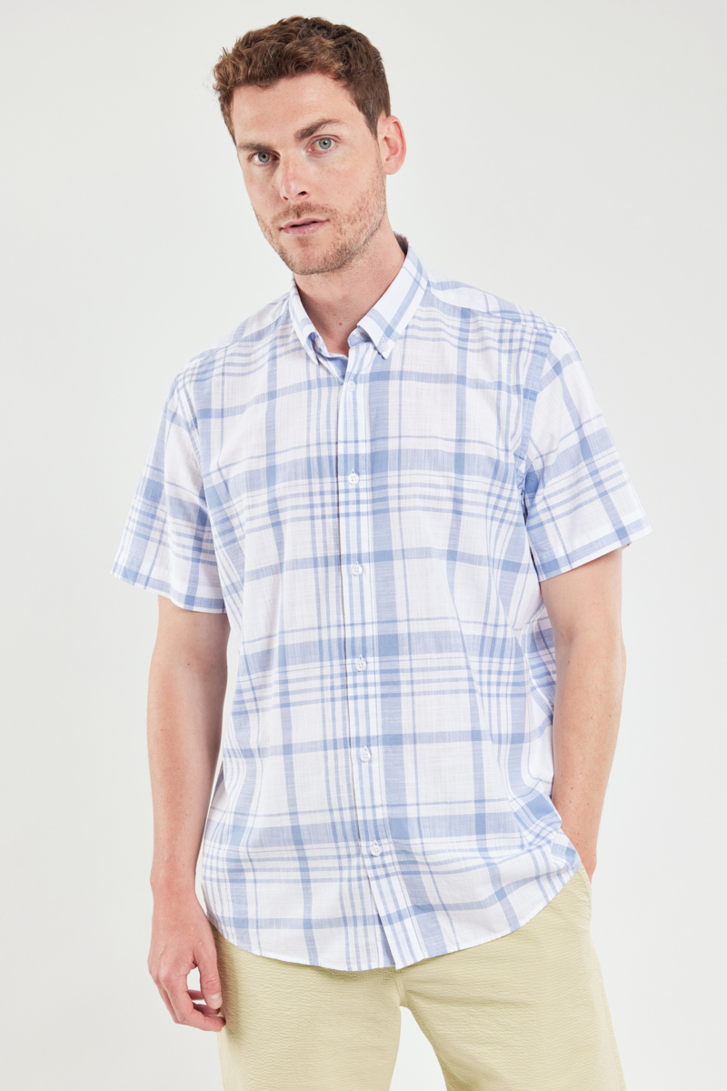 Chemise manches courtes en coton, ARMOR-LUX
