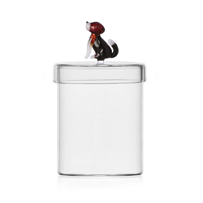 Boite verre bonbonnière petit chien DOGS, ICHENDORF