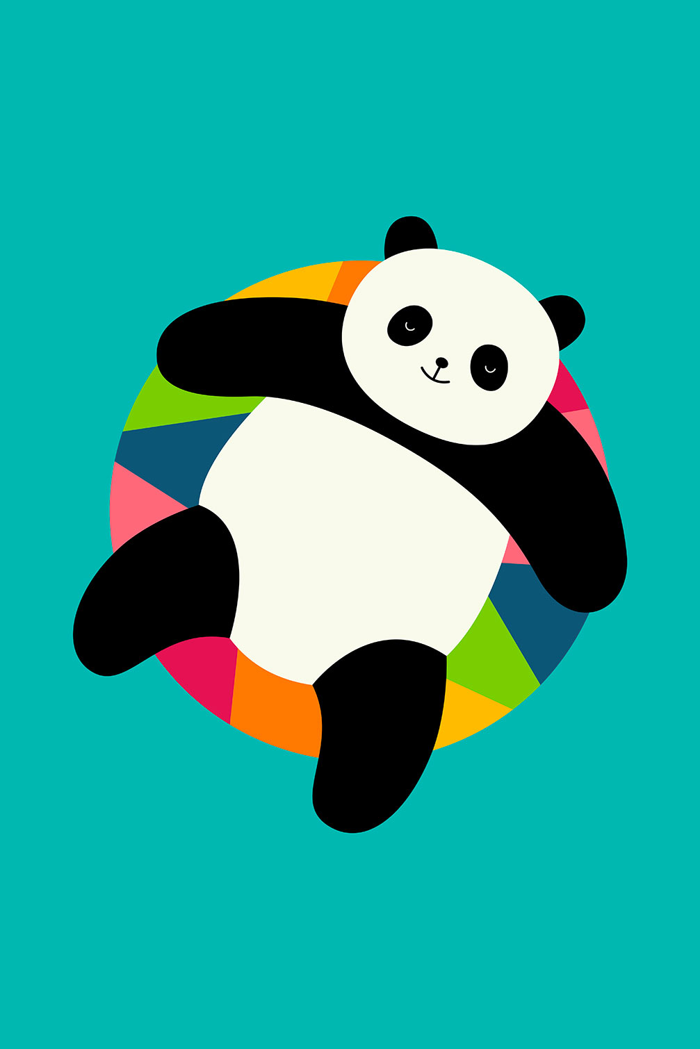 Tableau enfant pool party panda, HEXOA
