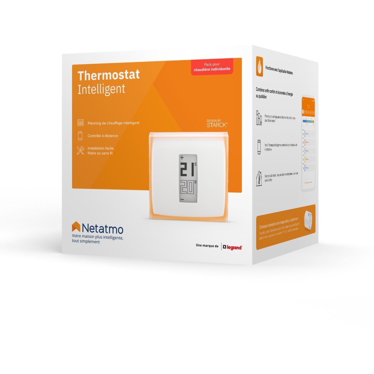 Thermostat connecté NETATMO connecté compatible fioul gaz bois