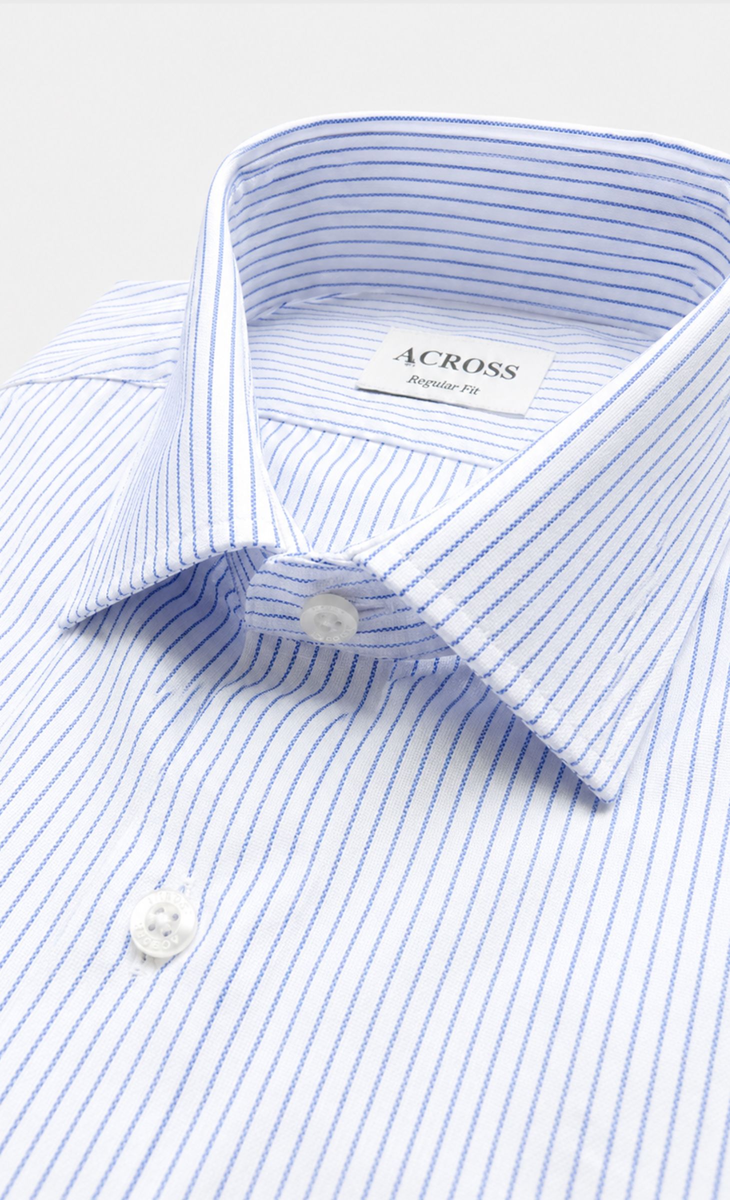 Chemise Regular fit à rayures texturées, ACROSS