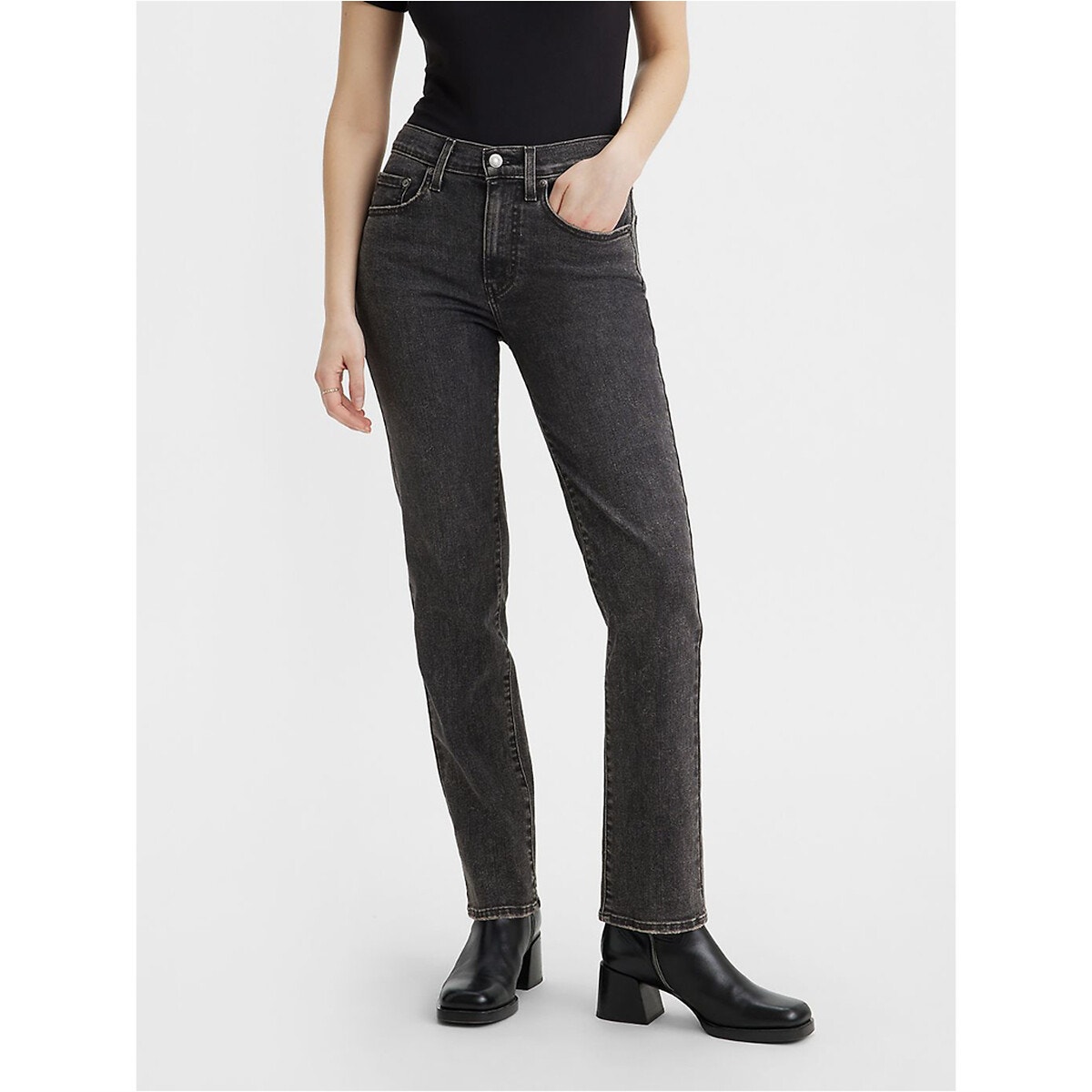 Jean anthracite femme hot sale